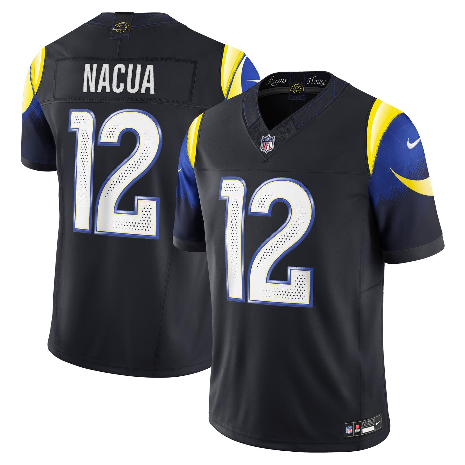 Puka Nacua #12 Los Angeles Rams 2025 Rivalries Limited NFL Trikot Midnight Navy