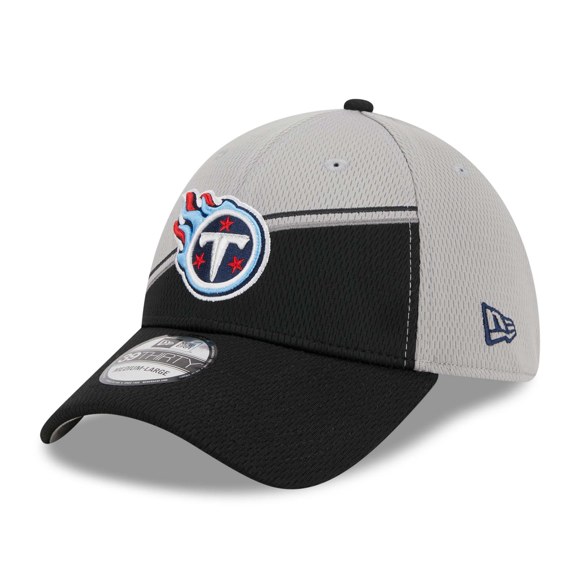 Tennessee Titans Colorway 2023 NFL Sideline New Era 39THIRTY Flex Cap Grau