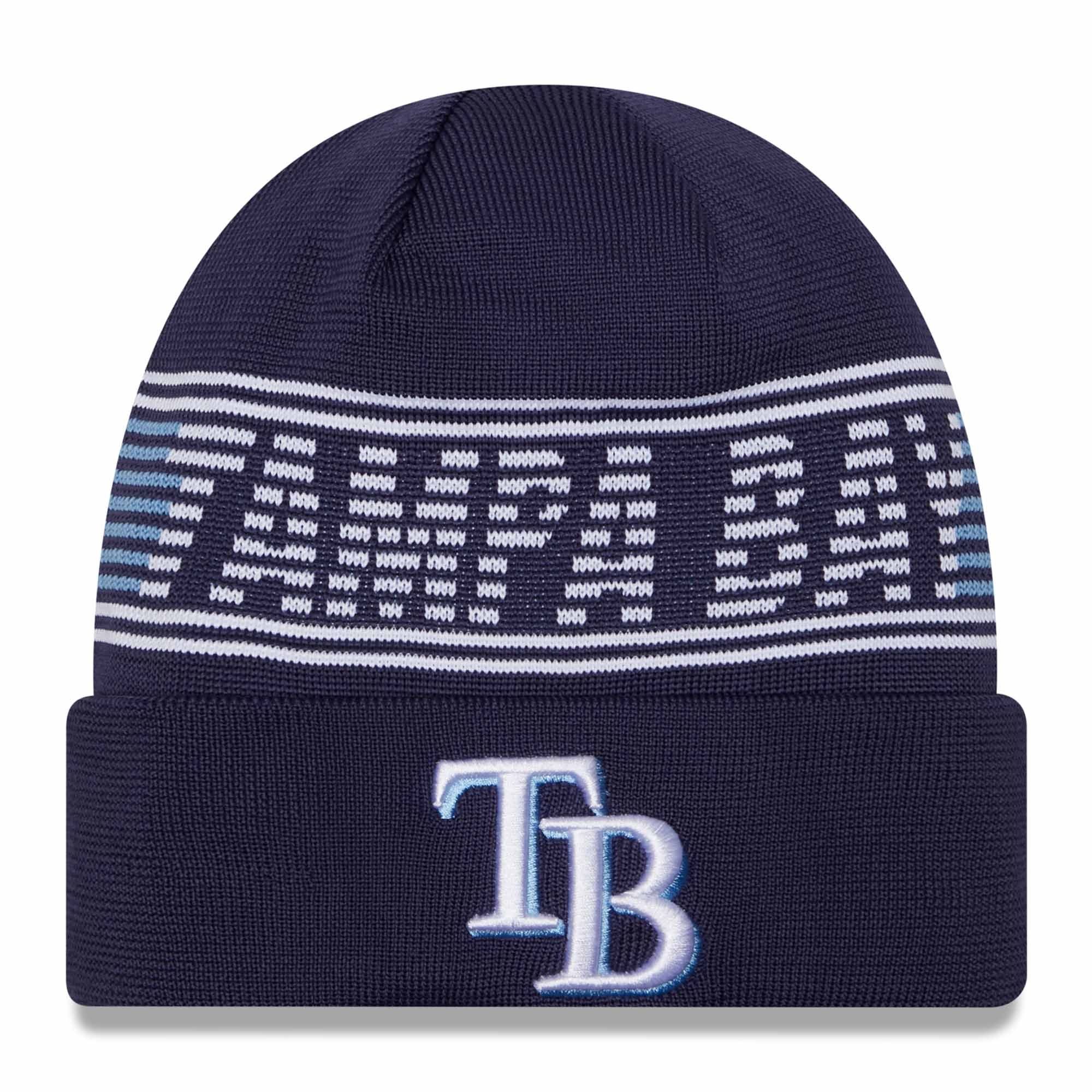 Tampa Bay Rays Authentic 2024 MLB Clubhouse New Era Beanie Wintermütze