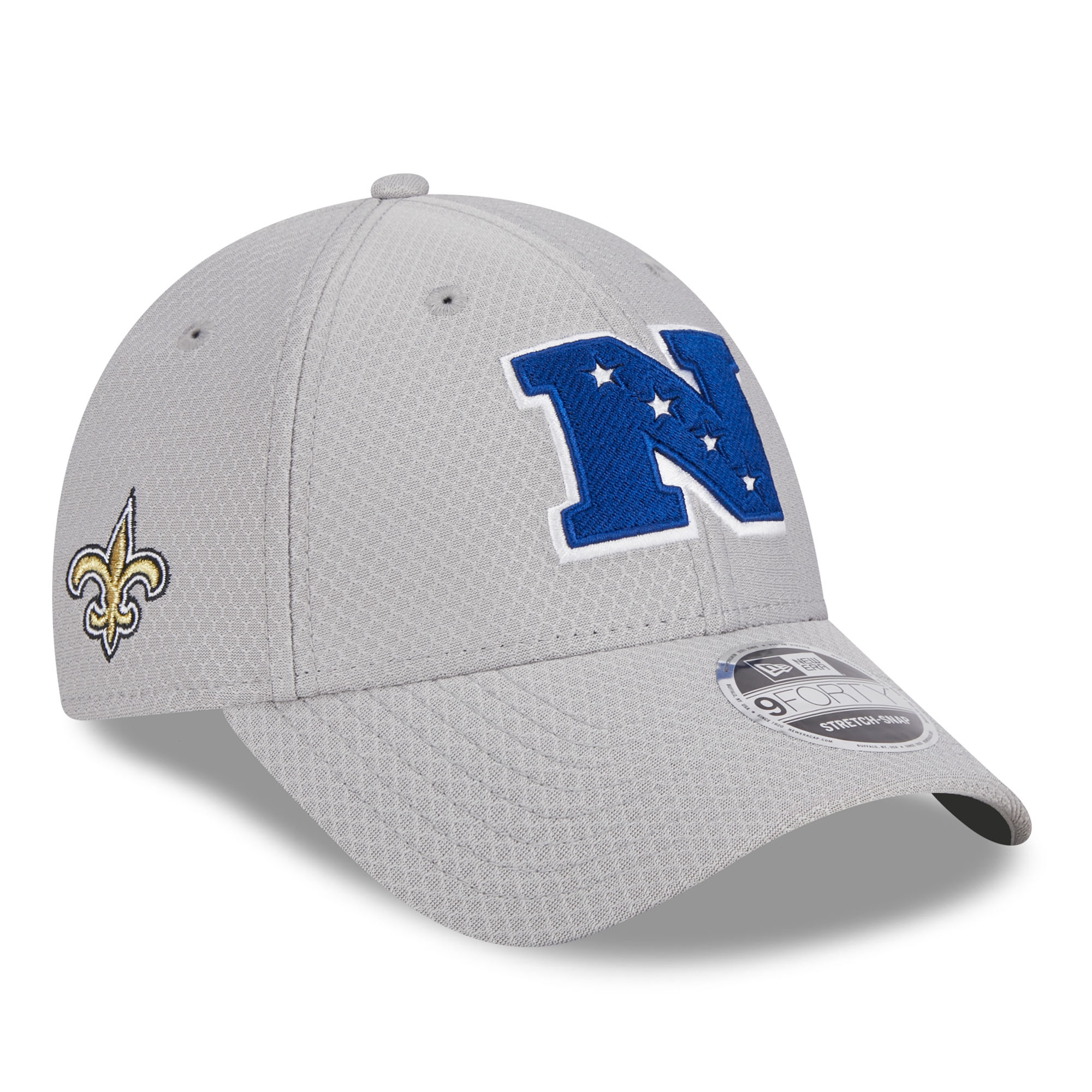 New Orleans Saints NFC 2024 Pro Bowl New Era Stretch-Snap 9FORTY NFL Cap Grau
