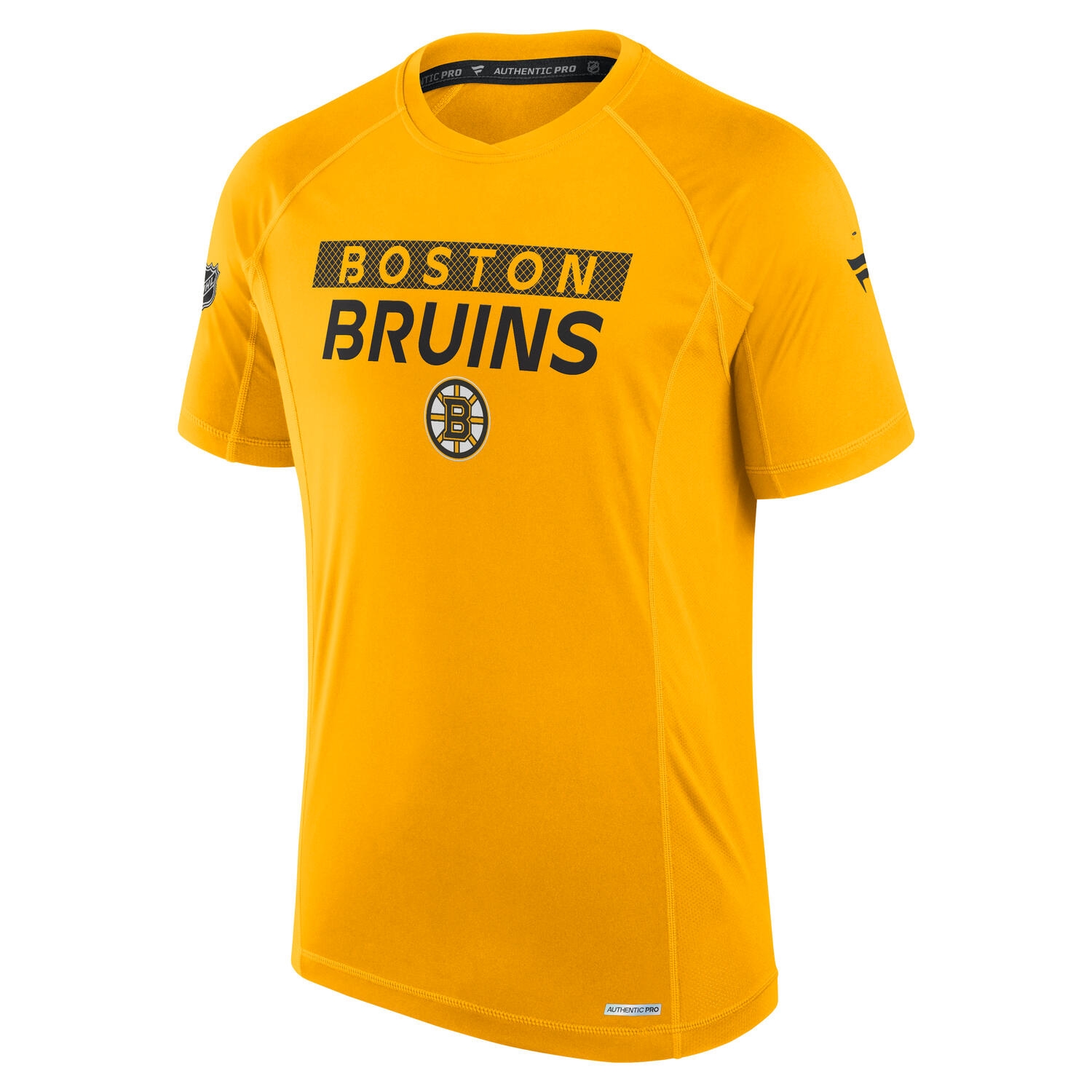 Boston Bruins 2024/25 Authentic Pro Rink Tech NHL T-Shirt Yellow