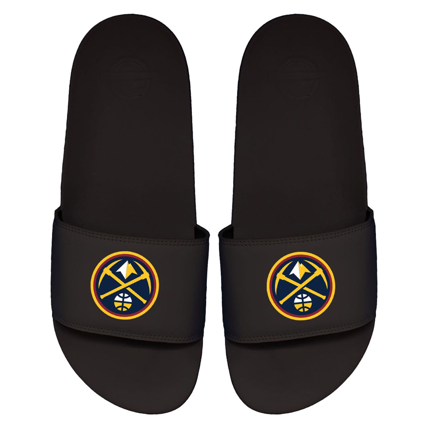 Denver Nuggets Primary Logo ISlide NBA Gel Slides Black