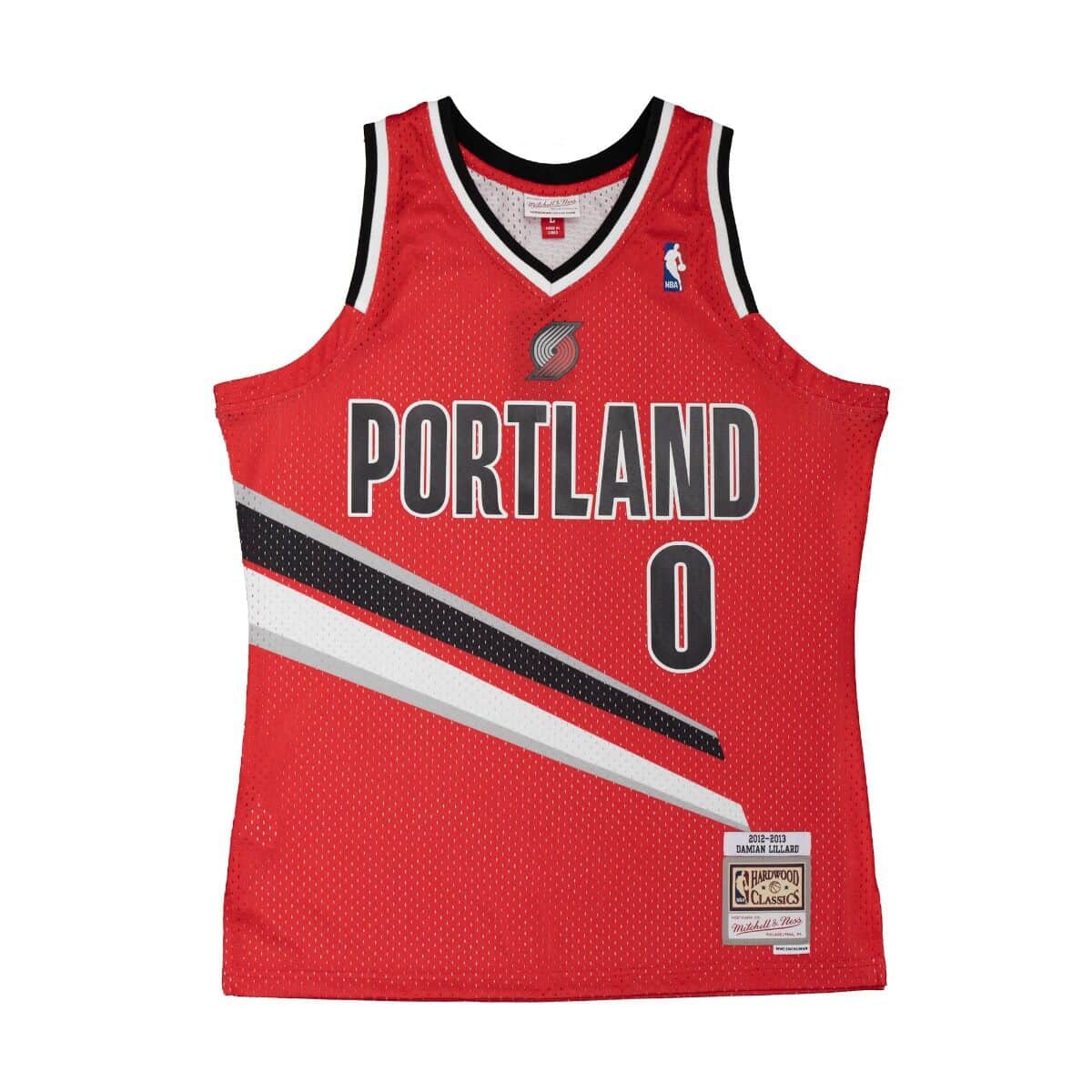 Damian Lillard #0 Portland Trail Blazers 2012-13 Mitchell & Ness Swingman NBA Trikot Rot