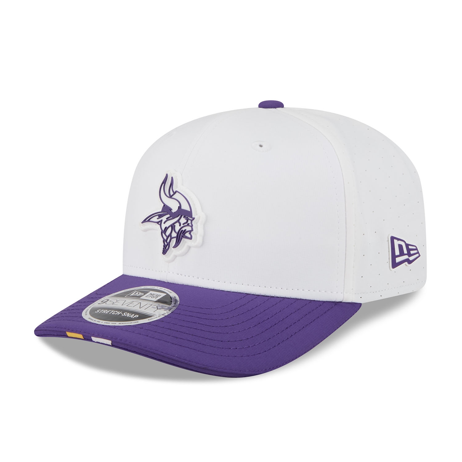 Minnesota Vikings 2025 NFL Training Camp New Era 9SEVENTY Stretch-Snap Cap OTC White
