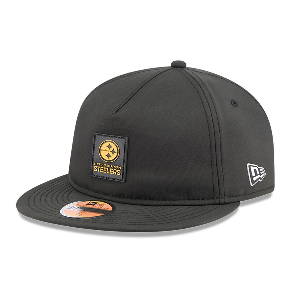 Pittsburgh Steelers 2025 NFL On-Field Sideline 59FIFTY A-Frame Fitted Cap Schwarz