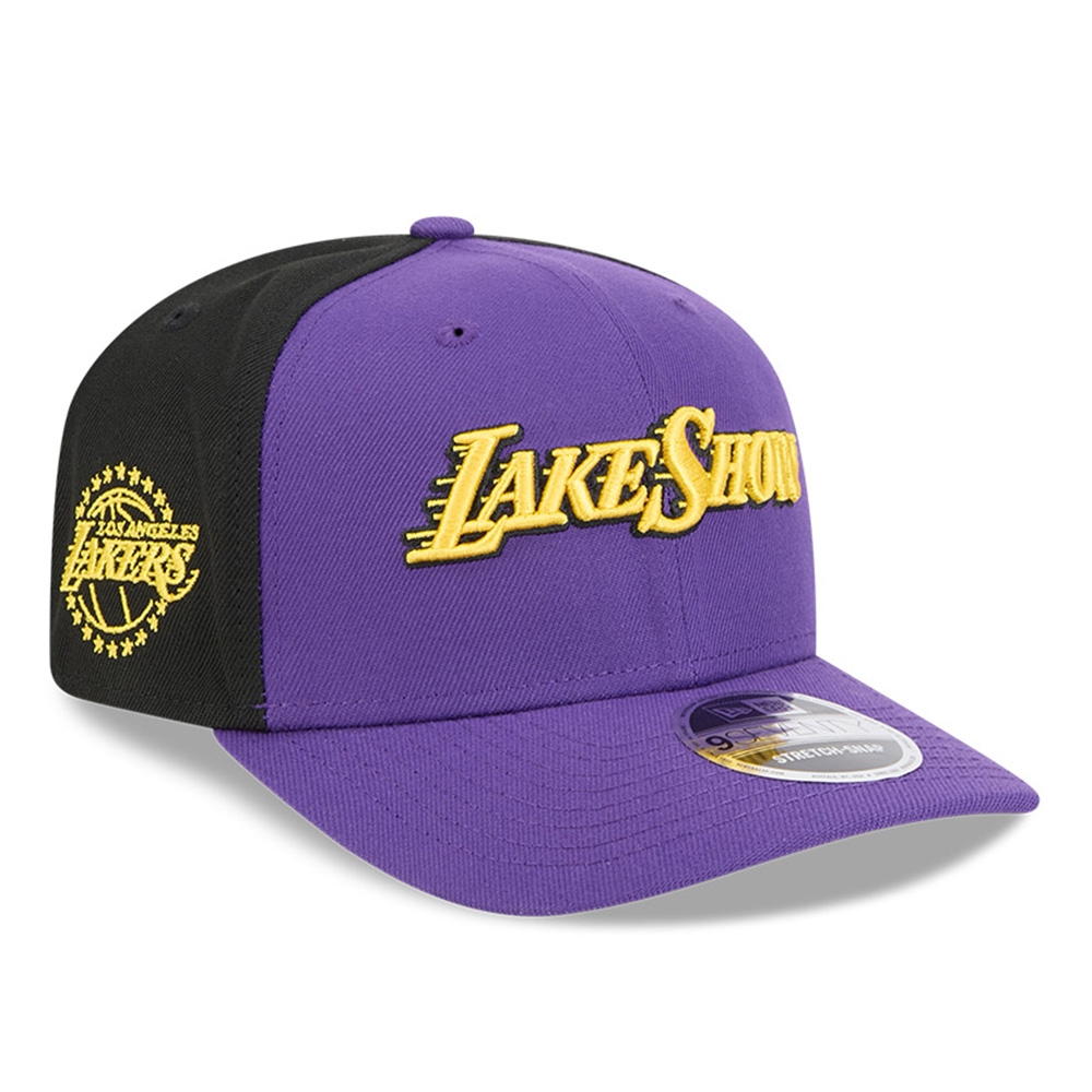 Los Angeles Lakers 2024 NBA City Edition New Era Stretch-Snap 9SEVENTY Cap