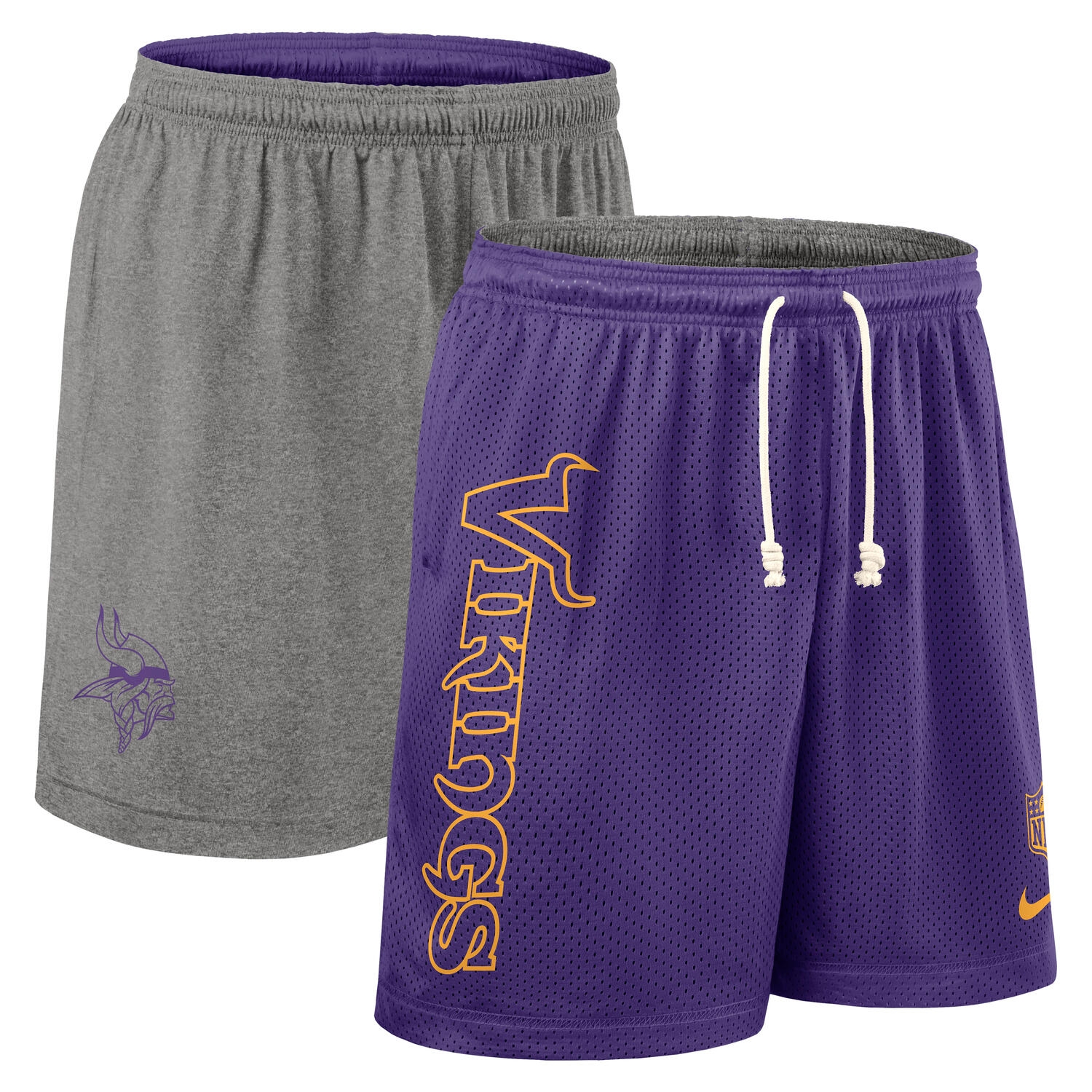 Minnesota Vikings 2025 NFL Sideline Reversible Mesh Nike Dri-FIT Shorts Lila