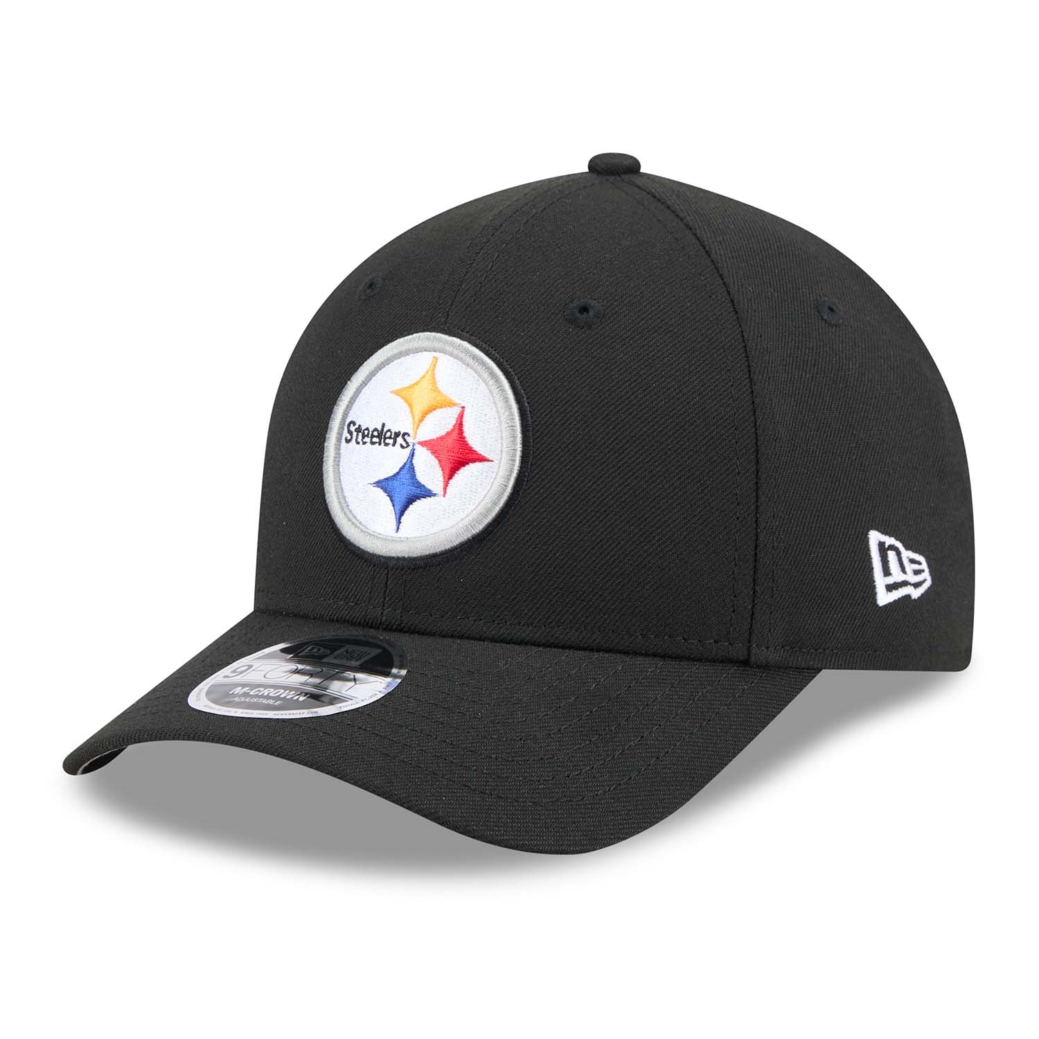 Pittsburgh Steelers NFL Team Logo New Era 9FORTY M-Crown Snapback Cap Schwarz