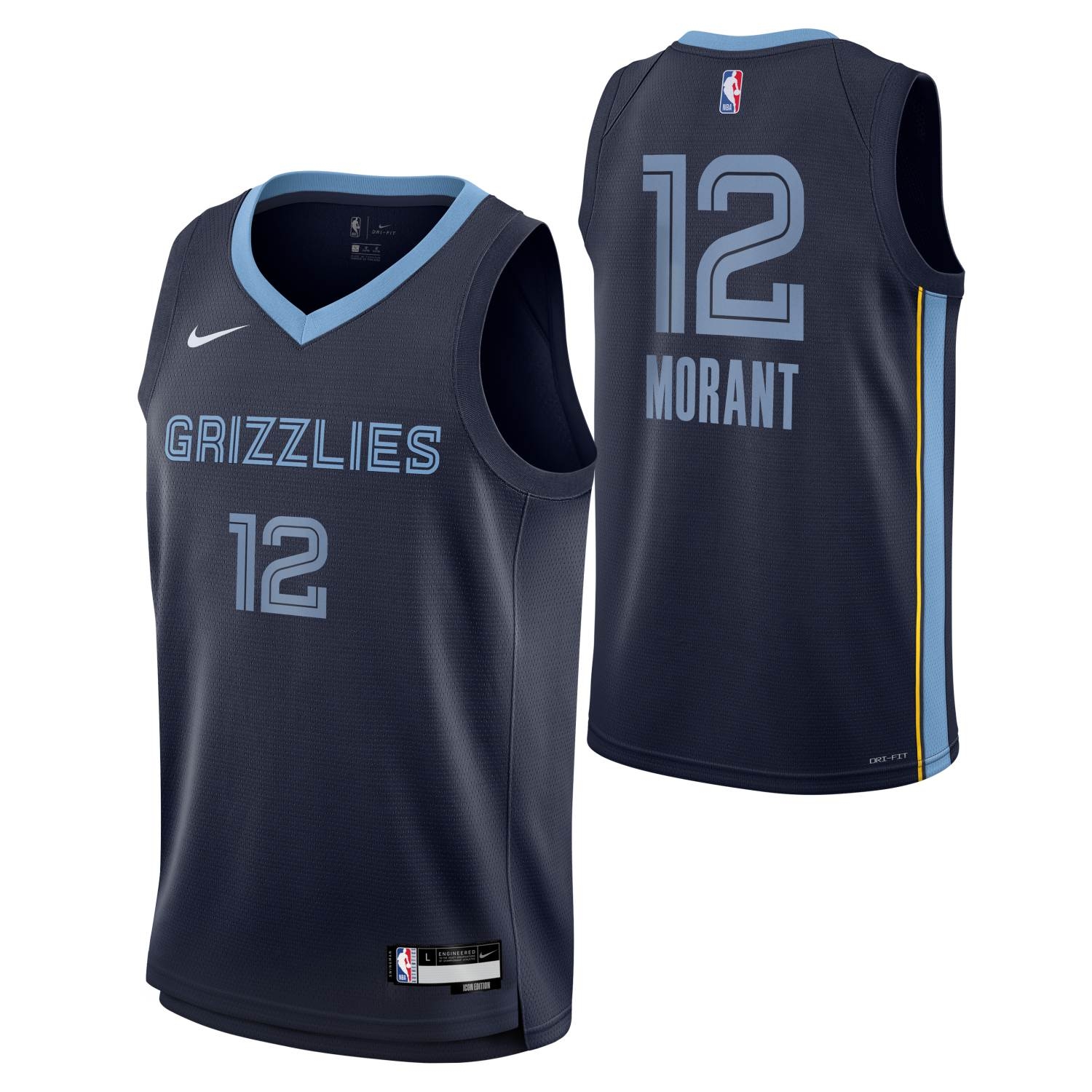 Ja Morant #12 Memphis Grizzlies Nike Swingman NBA Jersey Navy (YOUTH)