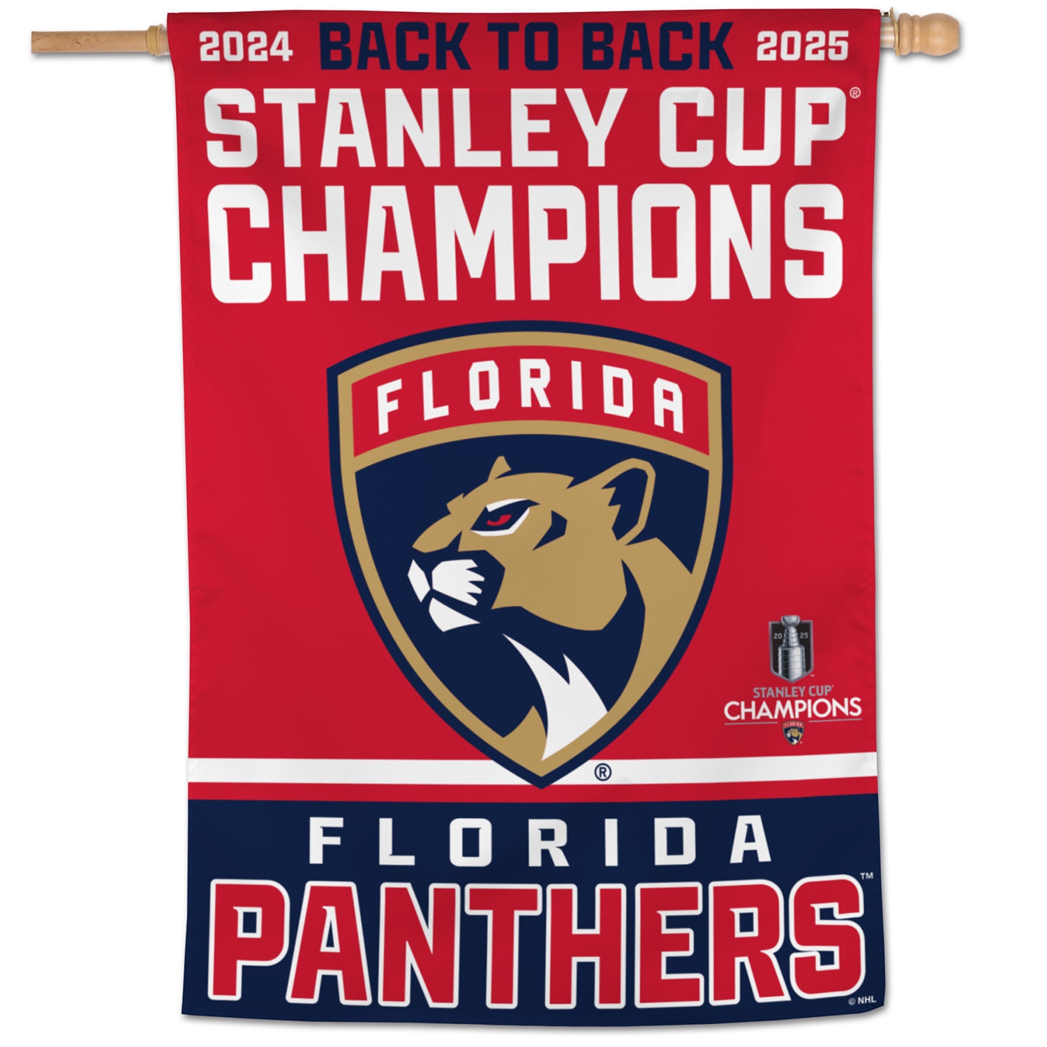 Florida Panthers 2025 Stanley Cup Champions Banner Fahne