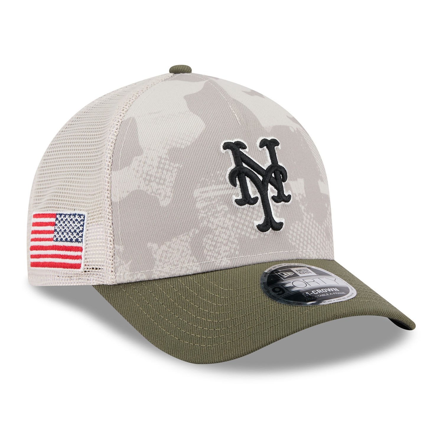New York Mets 2025 MLB Armed Forces 9FORTY M-Crown A-Frame Snapback Cap