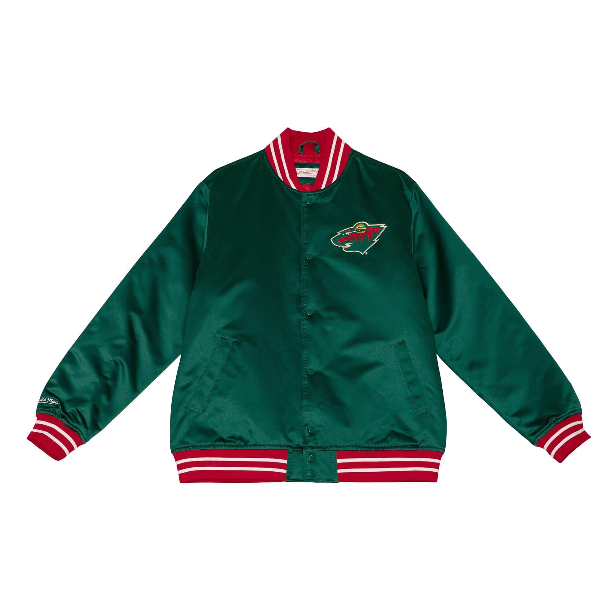 Minnesota Wild Heavyweight Satin Mitchell & Ness NHL Jacke Grün