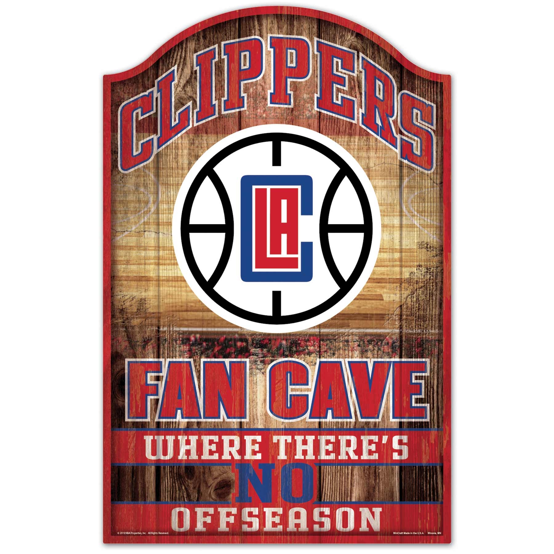 Los Angeles Clippers WinCraft NBA Fan Cave Holzschild