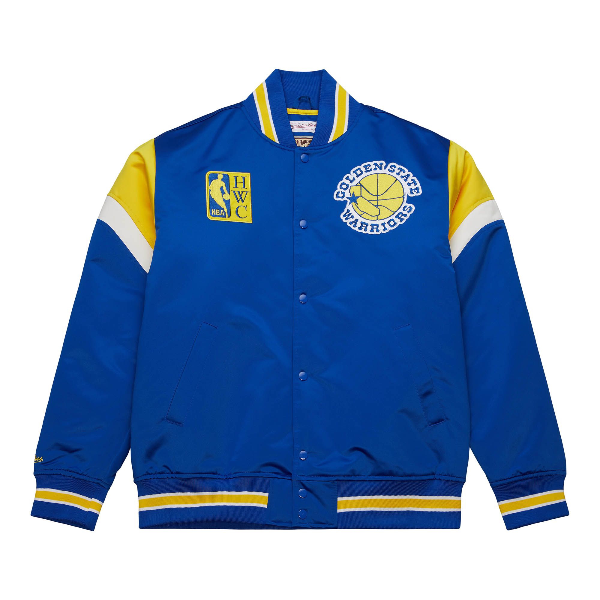 Golden State Warriors Mitchell & Ness Heavyweight Satin NBA Jacket