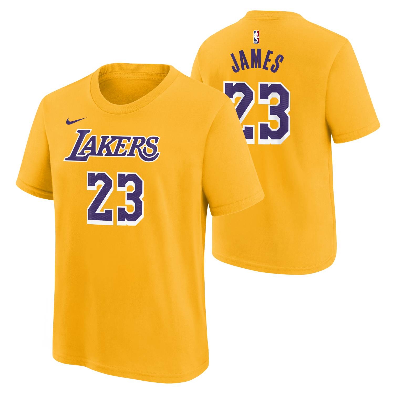 LeBron James #23 Los Angeles Lakers Nike Player NBA T-Shirt Gelb (YOUTH)