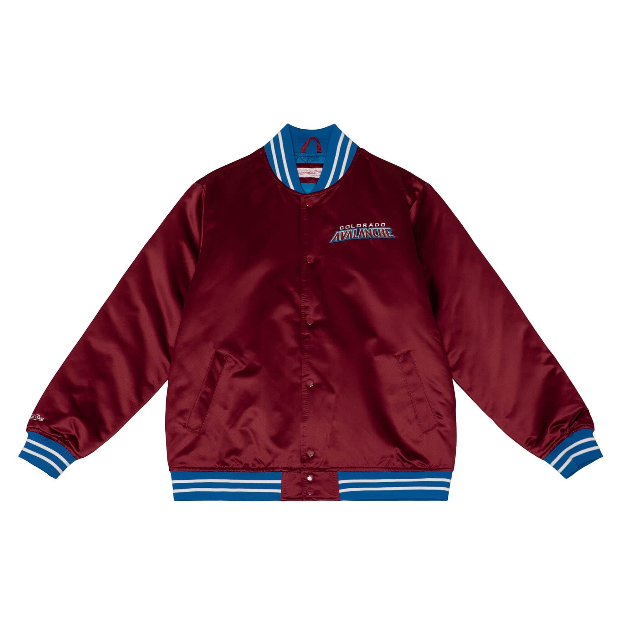 Colorado Avalanche Heavyweight Satin Mitchell & Ness NHL Jacke Burgunder