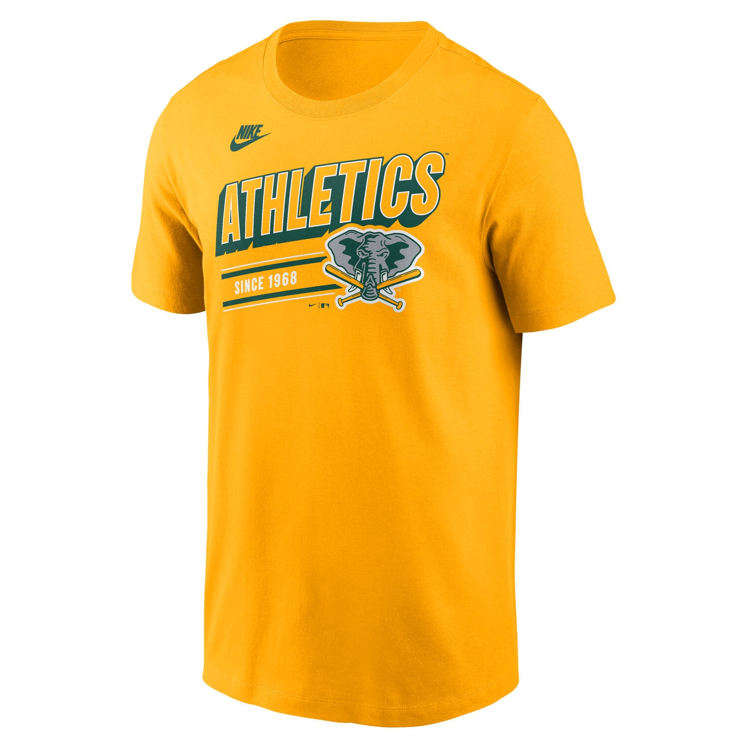 Oakland Athletics MLB Cooperstown Nike Cotton T-Shirt Yellow