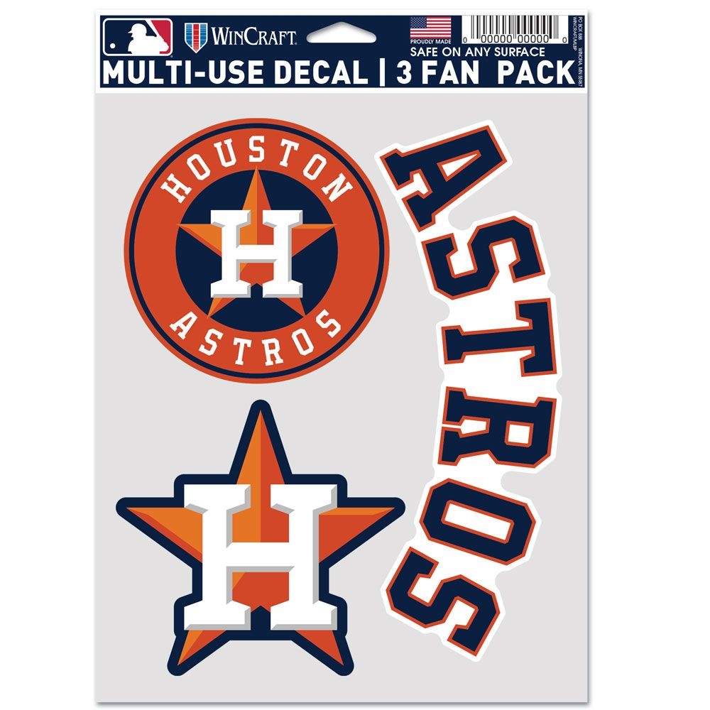Houston Astros Multi-Use MLB Decals Set (3 Pcs.)