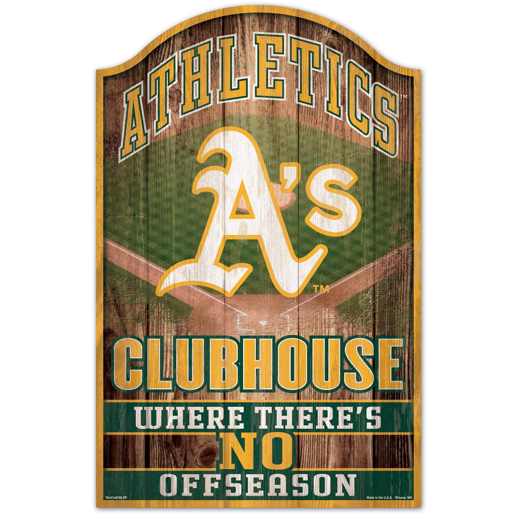 Oakland Athletics WinCraft MLB Clubhouse Wood Sign