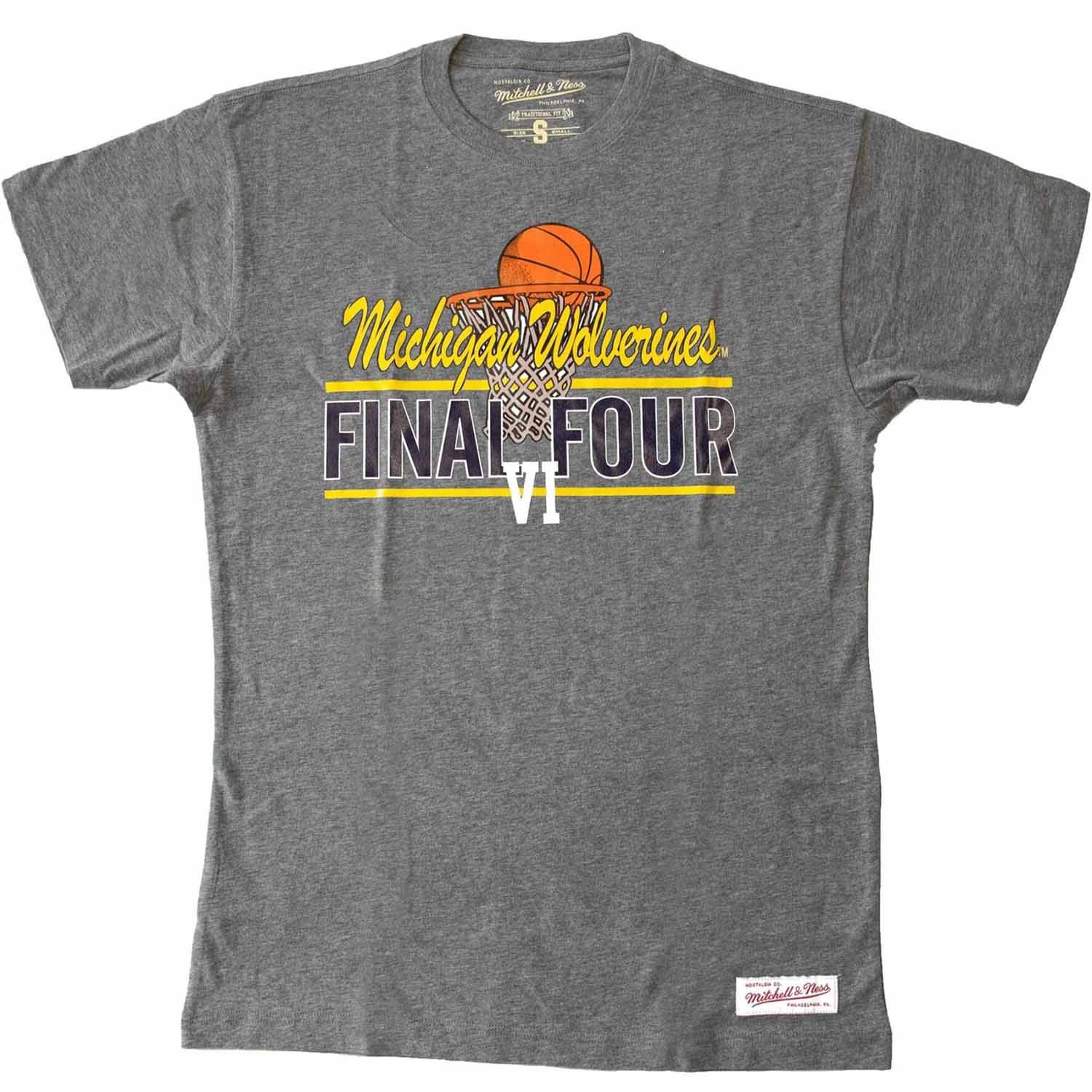 Michigan Wolverines Final Four March Madness NCAA T-Shirt Grau