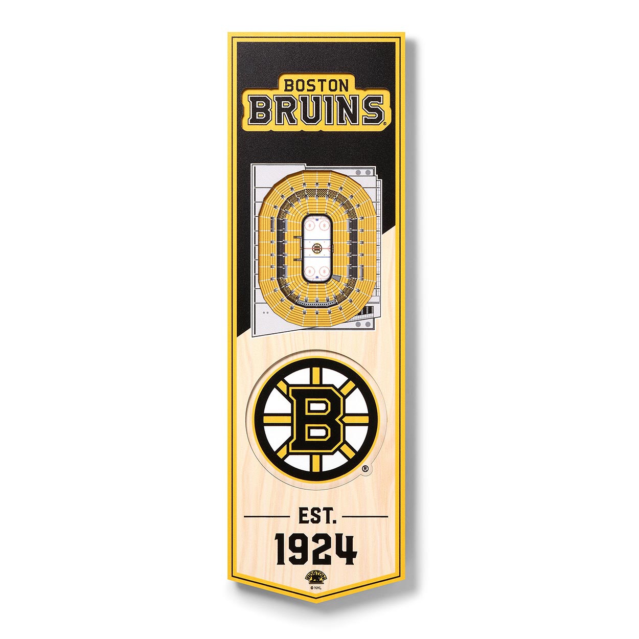 Boston Bruins 3D Stadium NHL Banner Bild