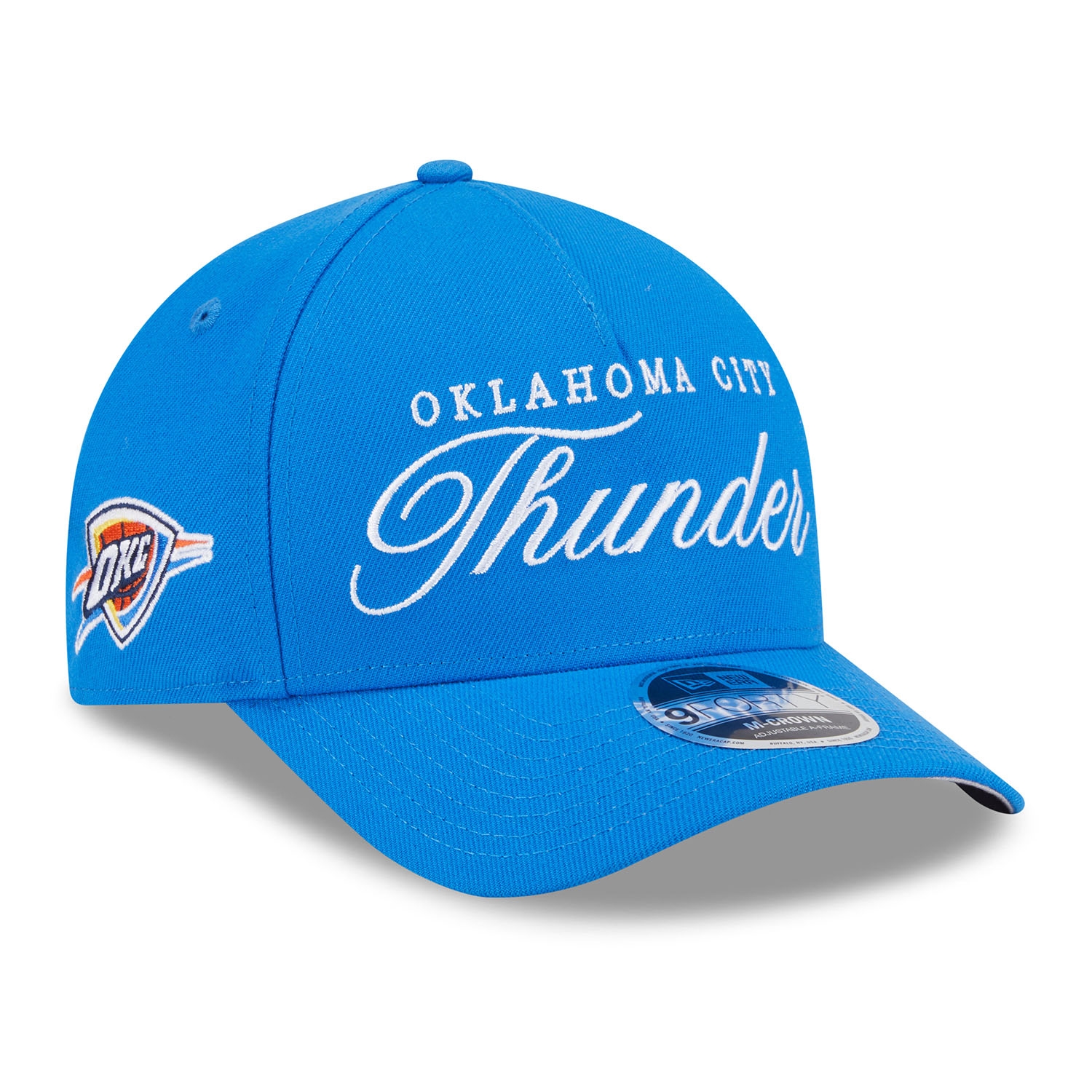 Oklahoma City Thunder 2025 NBA Draft 9FORTY M-Crown A-Frame Snapback Cap Blau