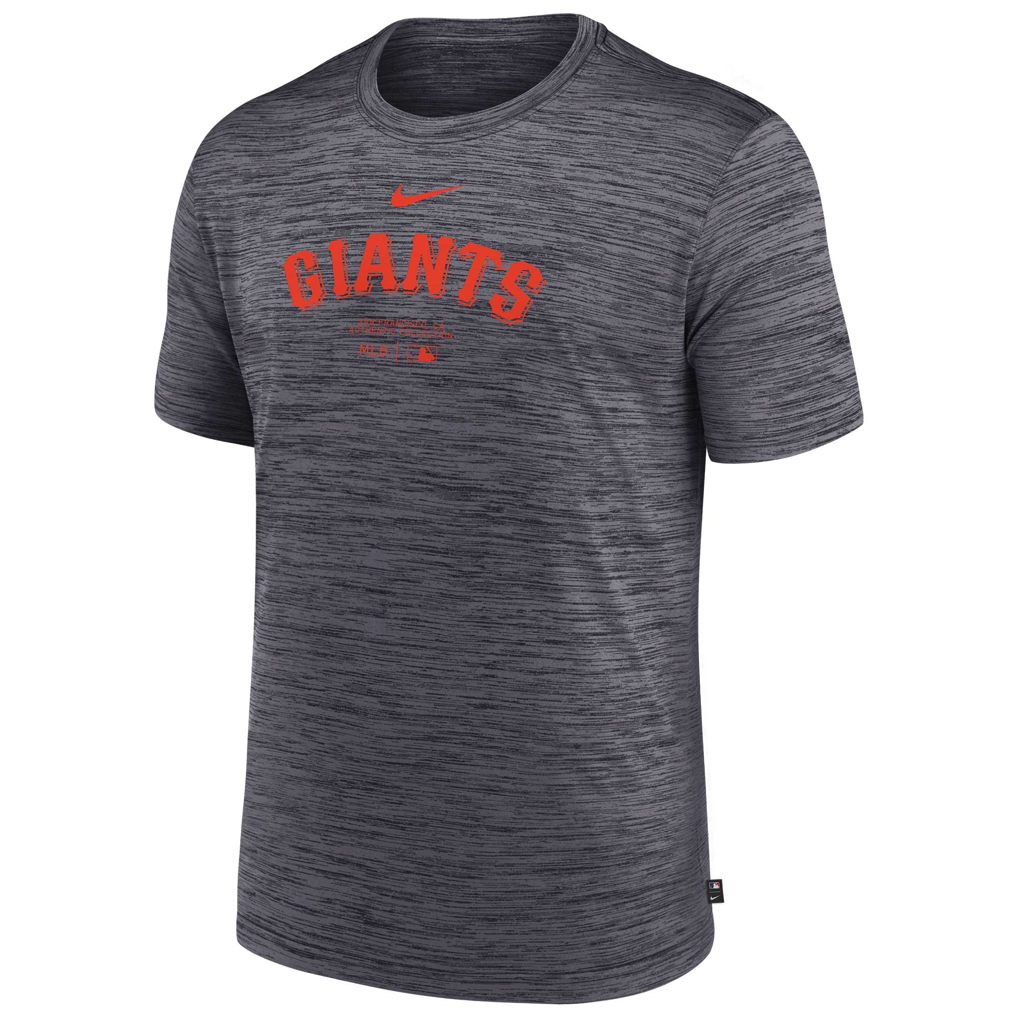 San Francisco Giants 2024 MLB Authentic Practice Nike Velocity T-Shirt Gray
