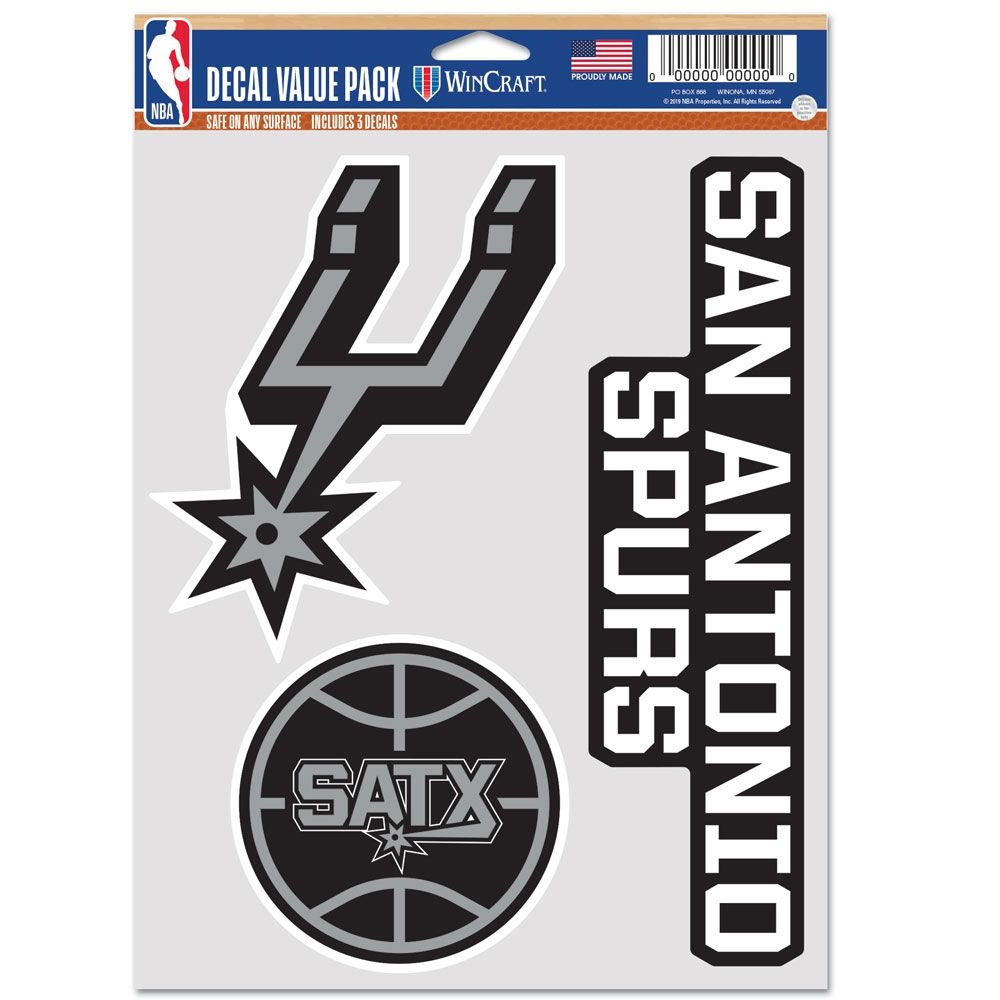 San Antonio Spurs Multi-Use NBA Aufkleber-Set (3 Stk.)