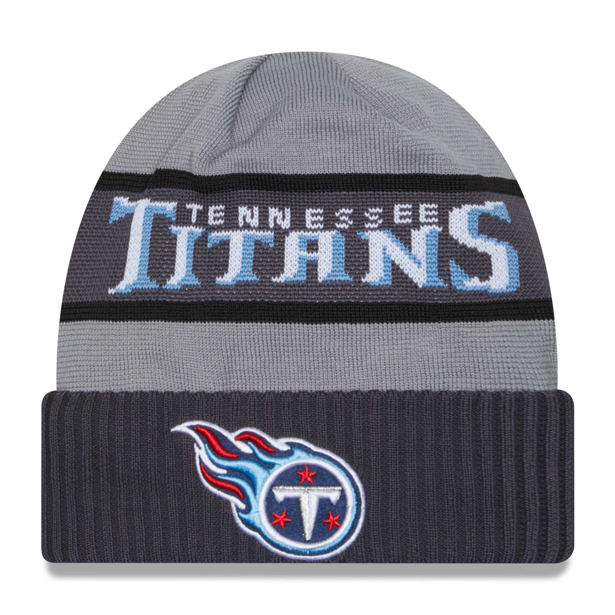 Tennessee Titans 2023 NFL Sideline New Era Tech Knit Beanie Grau
