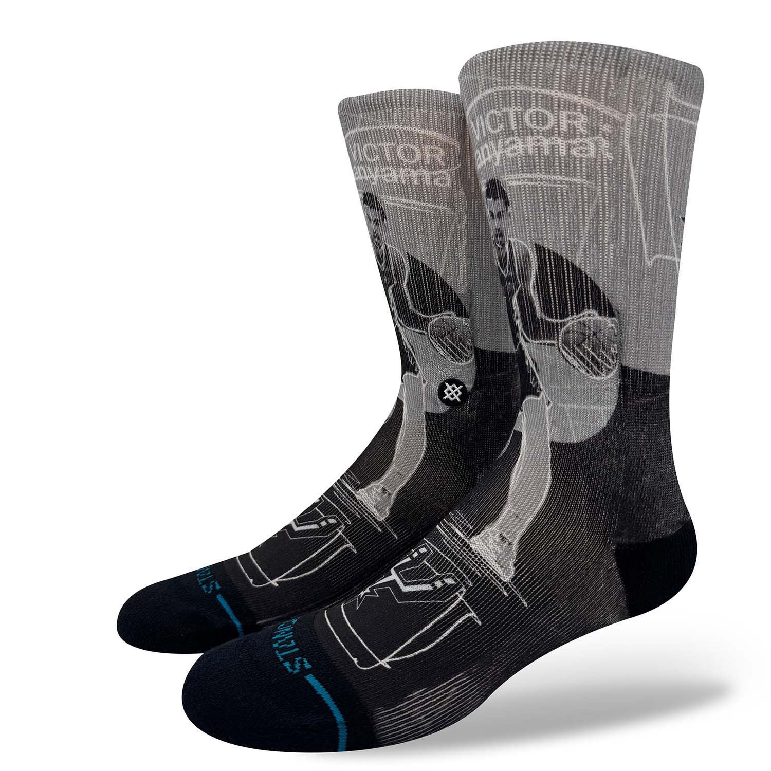 Victor Wembanyama San Antonio Spurs Stance Pasted Crew Socken