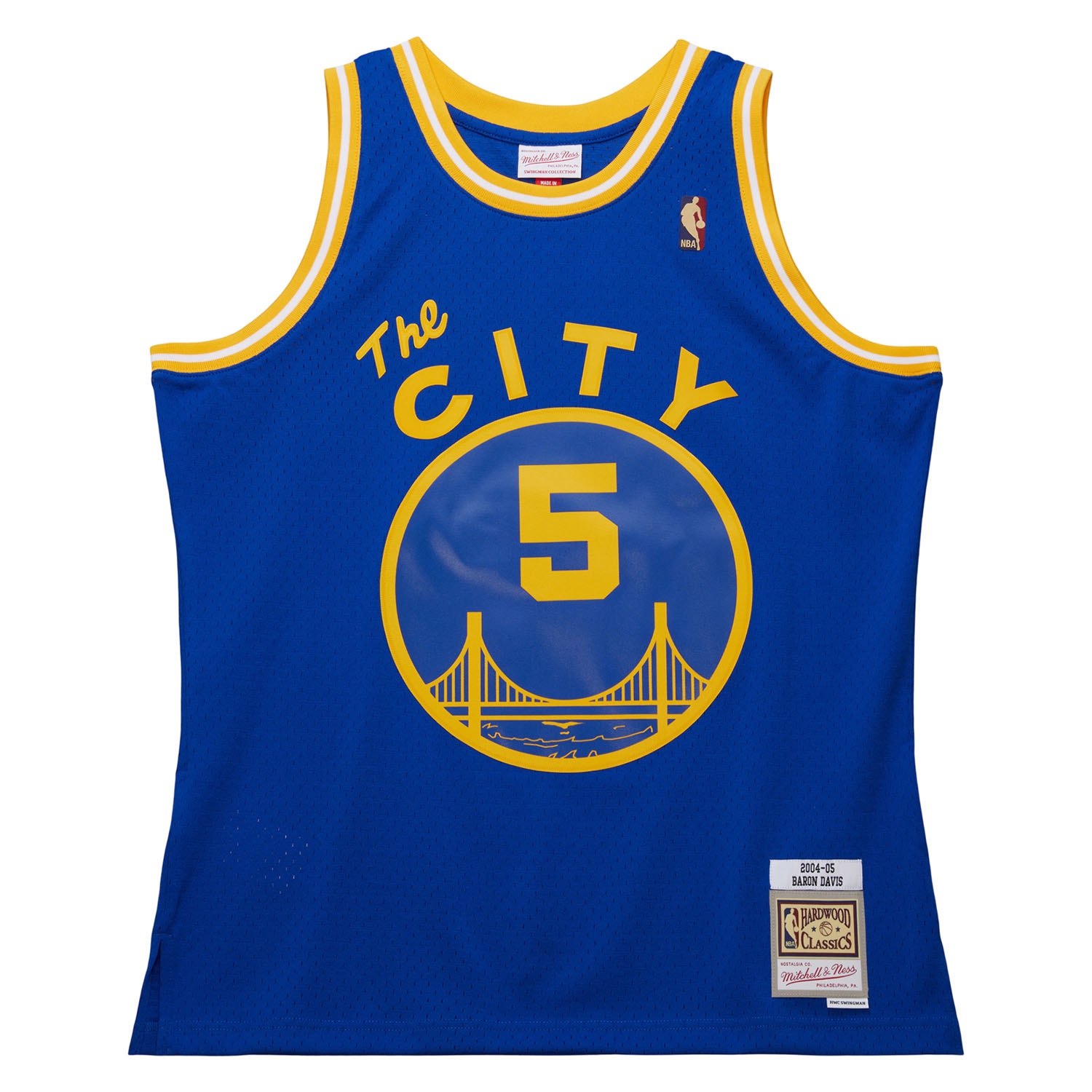 Baron Davis #5 Golden State Warriors 2004-05 Swingman NBA Trikot Blau