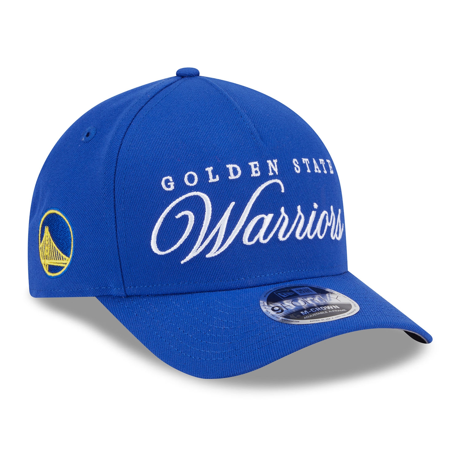 Golden State Warriors 2025 NBA Draft 9FORTY M-Crown A-Frame Snapback Cap Blau