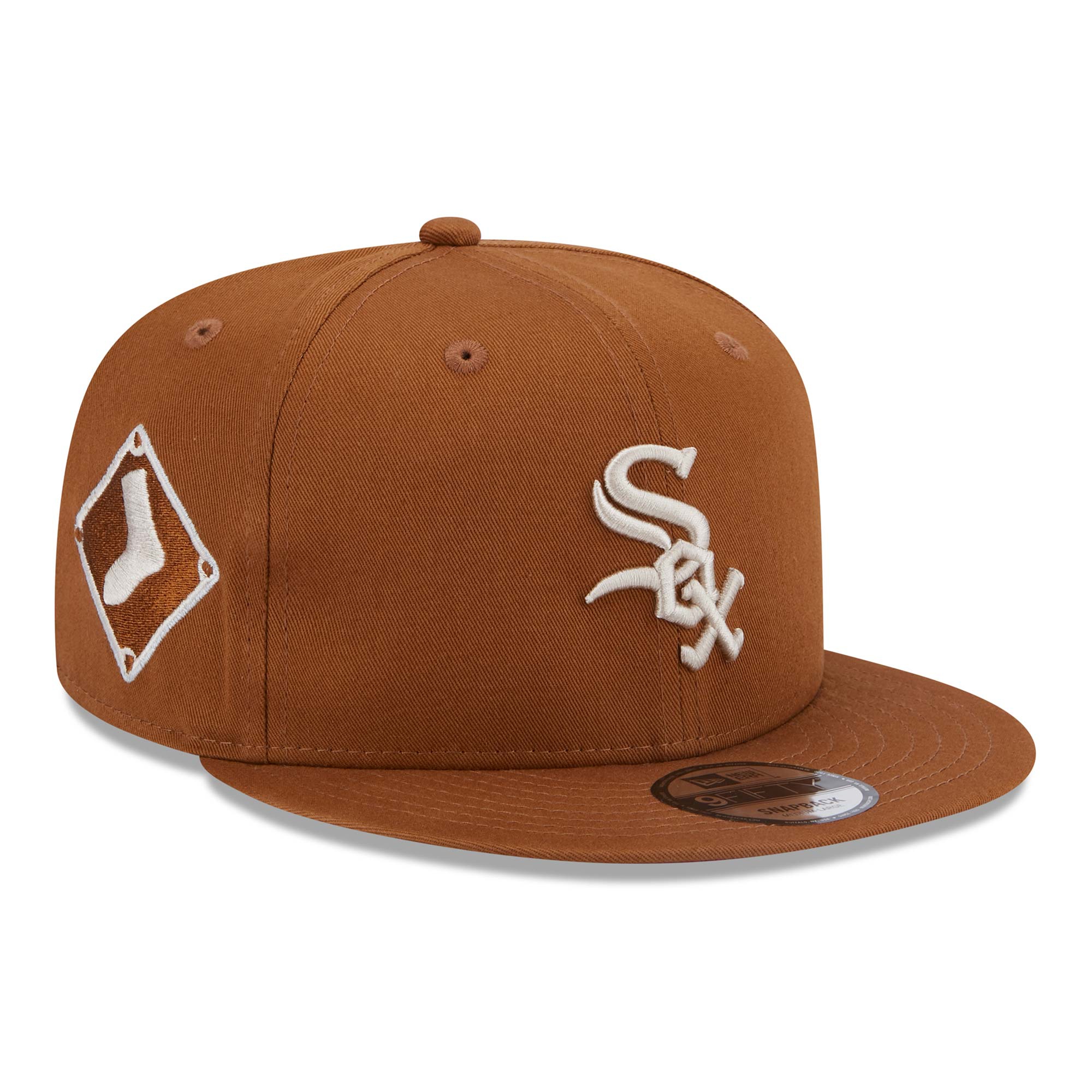 Chicago White Sox Side Patch New Era 9FIFTY Snapback MLB Cap Brown