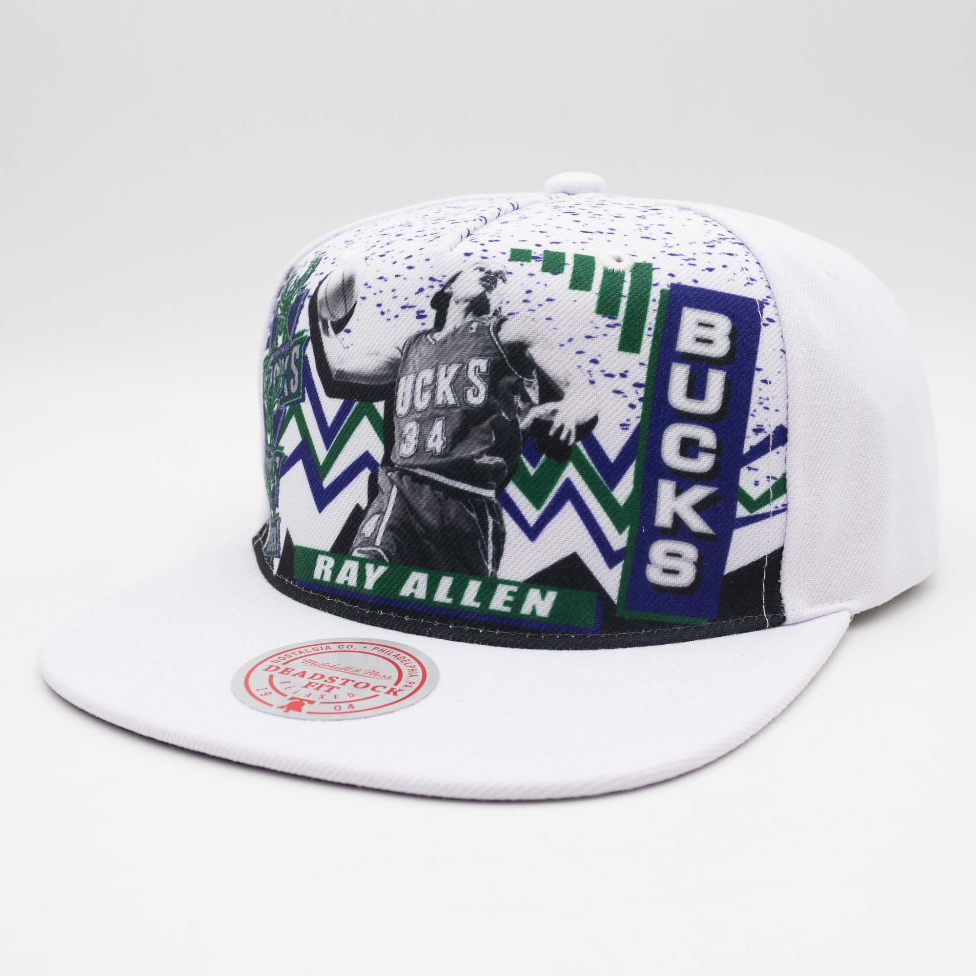 Milwaukee Bucks Ray Allen 90s Playa Mitchell & Ness Deadstock Snapback Cap