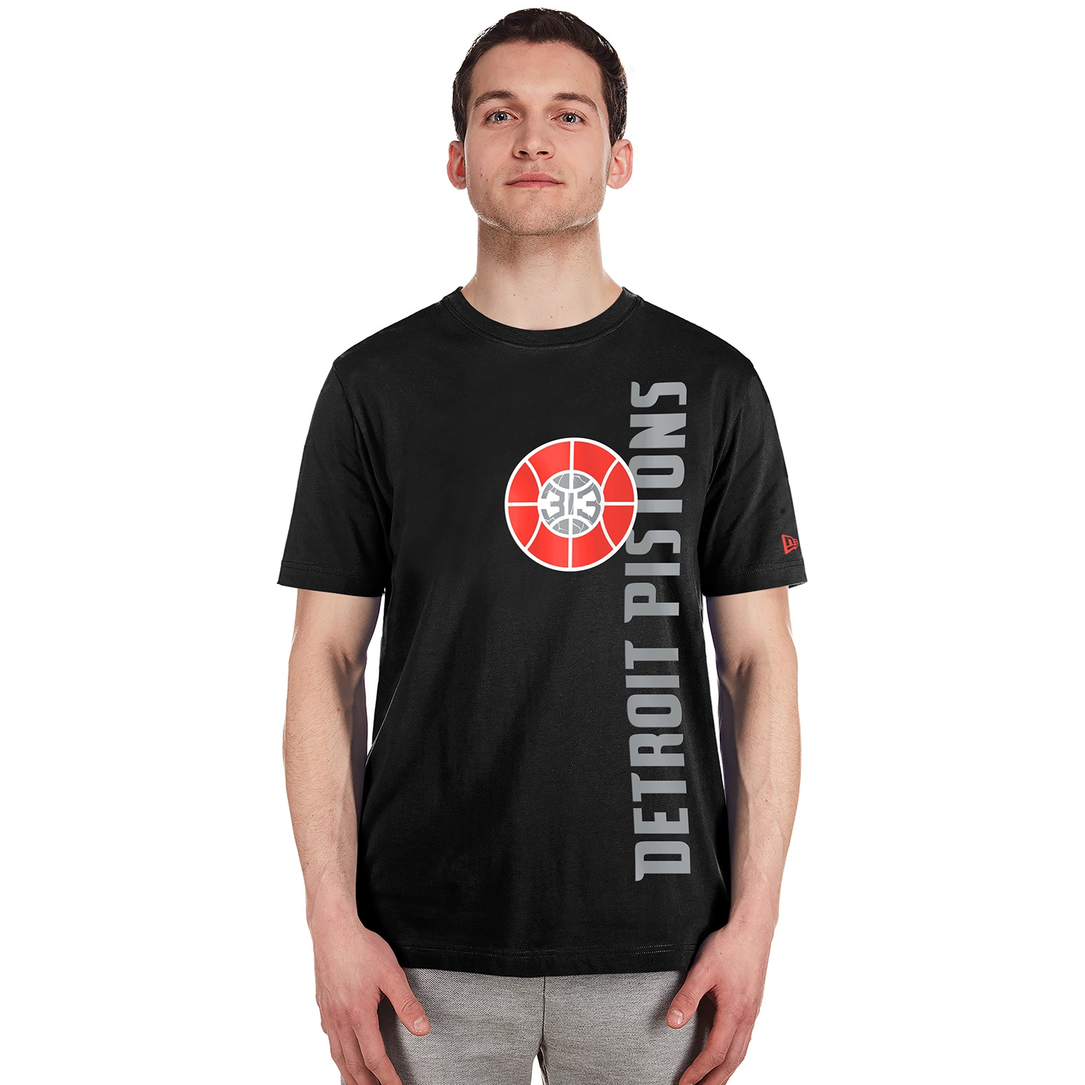 Detroit Pistons 2024 NBA City Edition New Era T-Shirt Schwarz