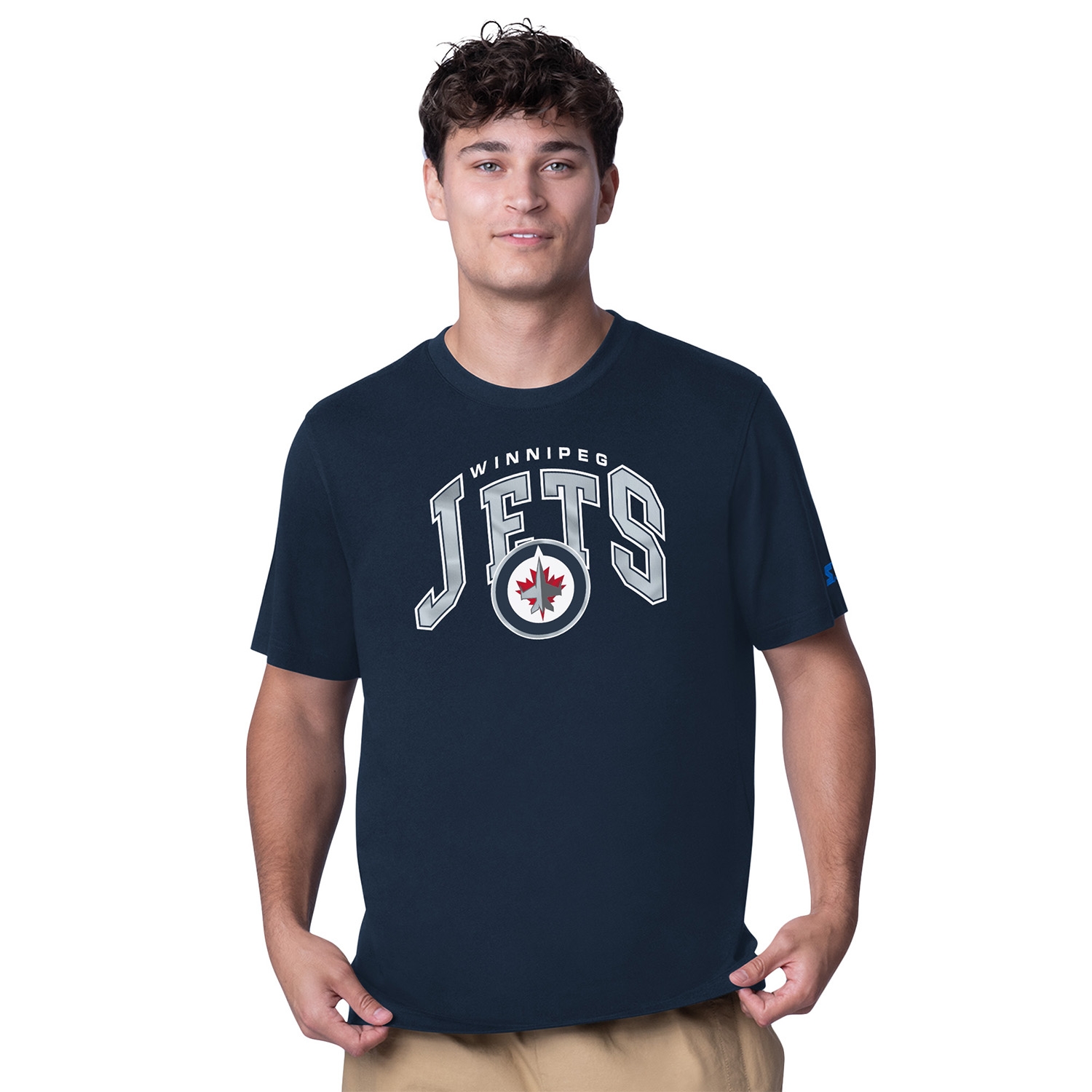 Winnipeg Jets Starter Drop The Puck NHL T-Shirt Navy