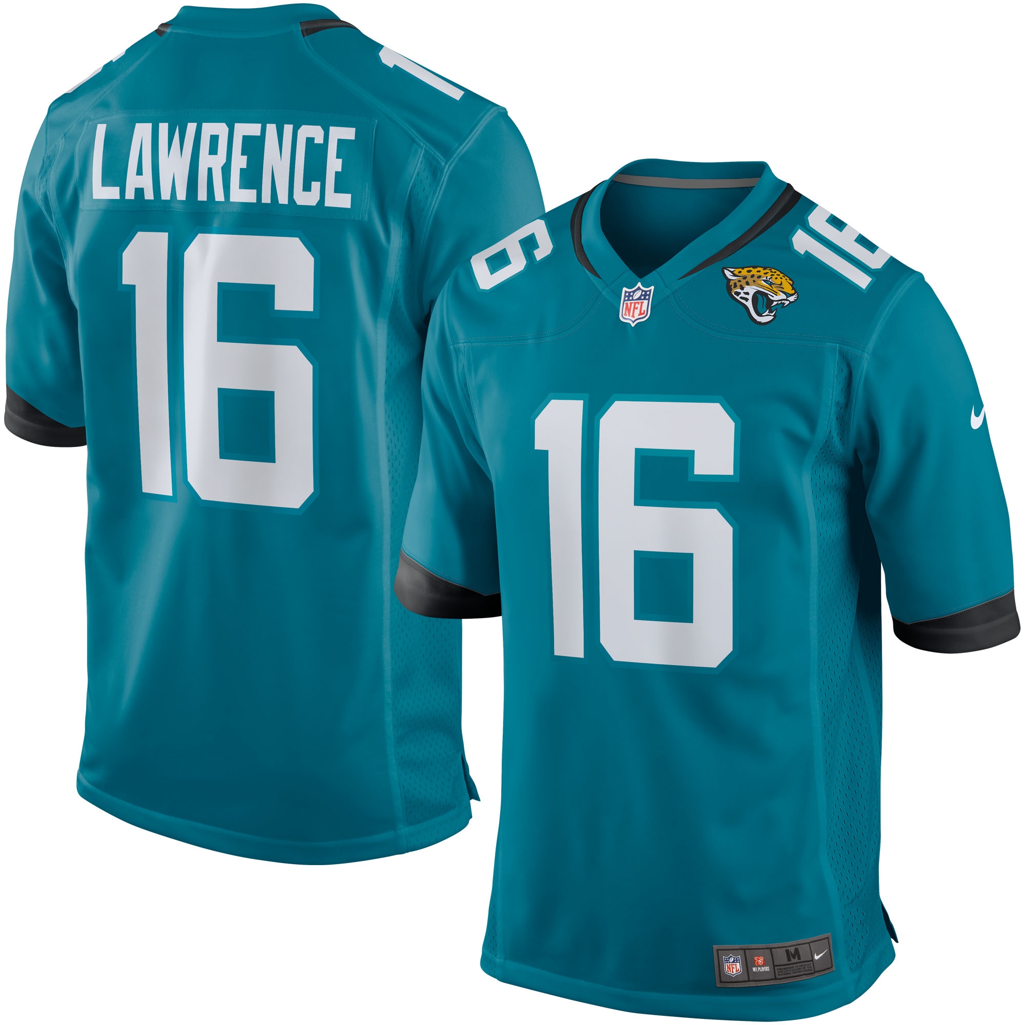 Trevor Lawrence #16 Jacksonville Jaguars Nike Game NFL Trikot Türkis