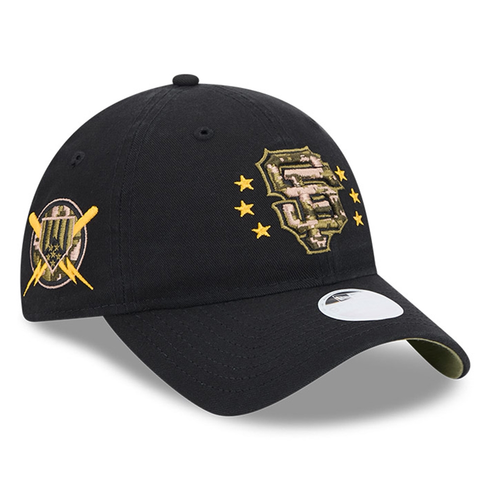 San Francisco Giants 2024 MLB Armed Forces New Era Women's 9TWENTY Cap Schwarz