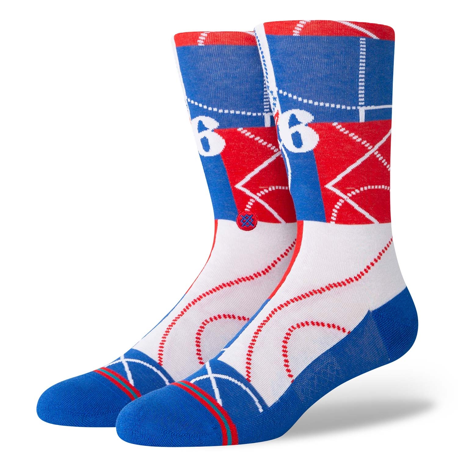 Philadelphia 76ers Zone Stance NBA Crew Socken