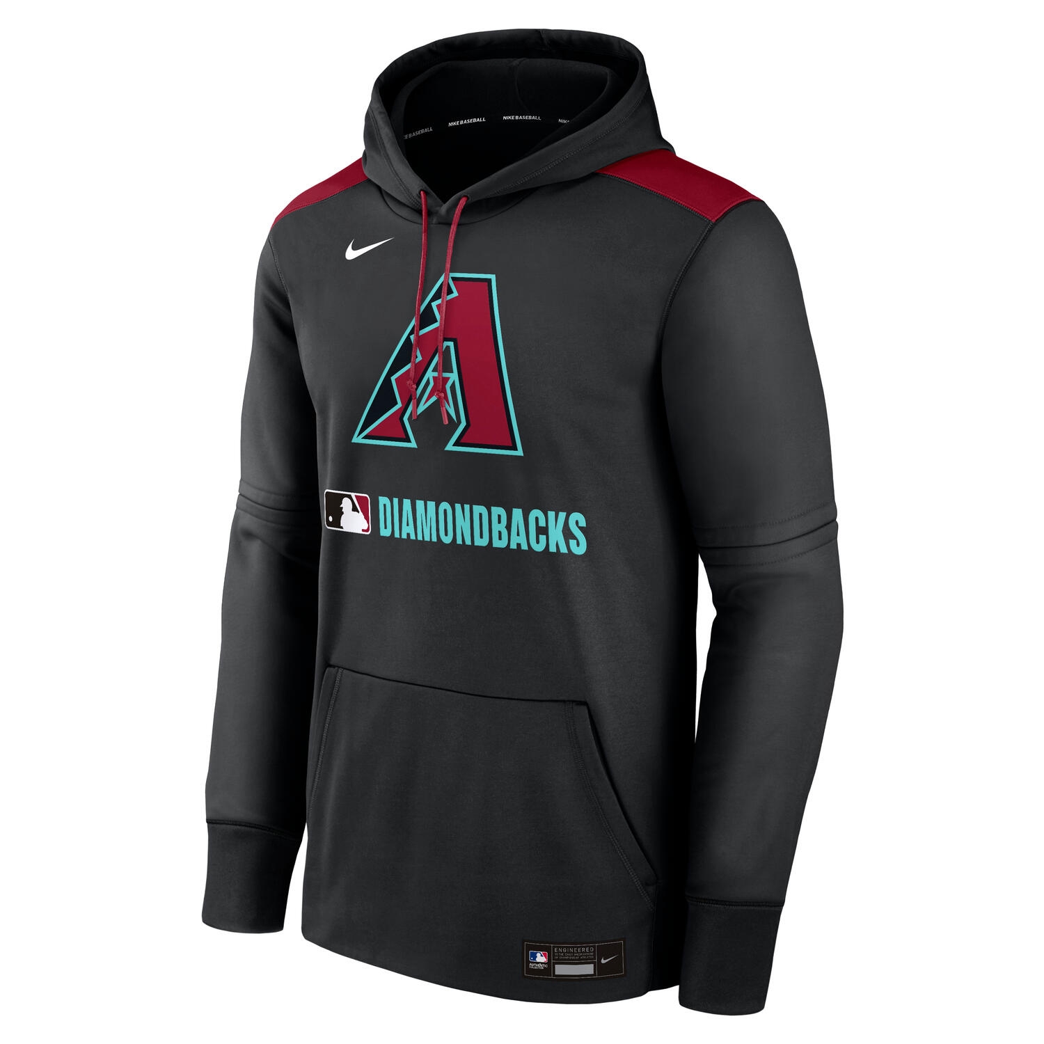 Arizona Diamondbacks 2025 MLB Authentic Performance Therma Hoodie Black