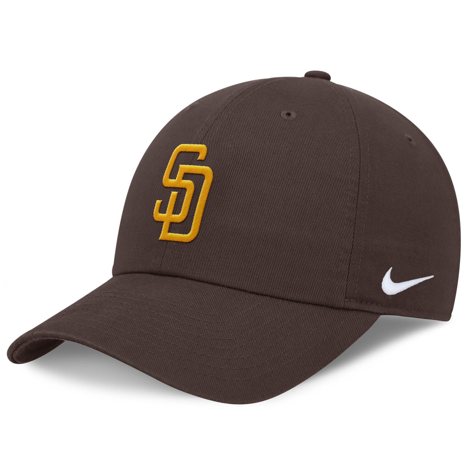 San Diego Padres Organic Cotton Nike Club Adjustable Cap Brown