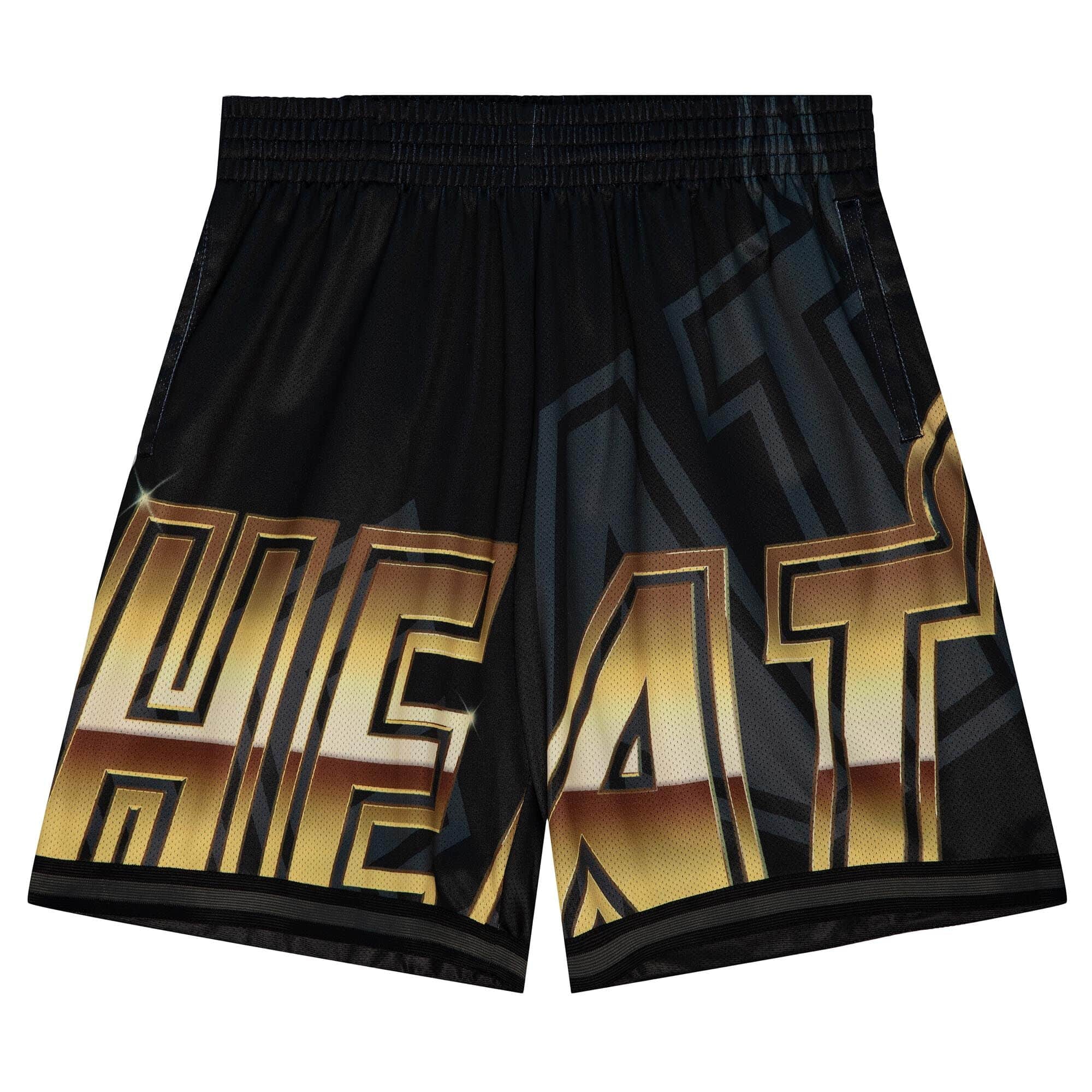 Miami Heat Big Face 4.0 Mitchell & Ness NBA Shorts Schwarz