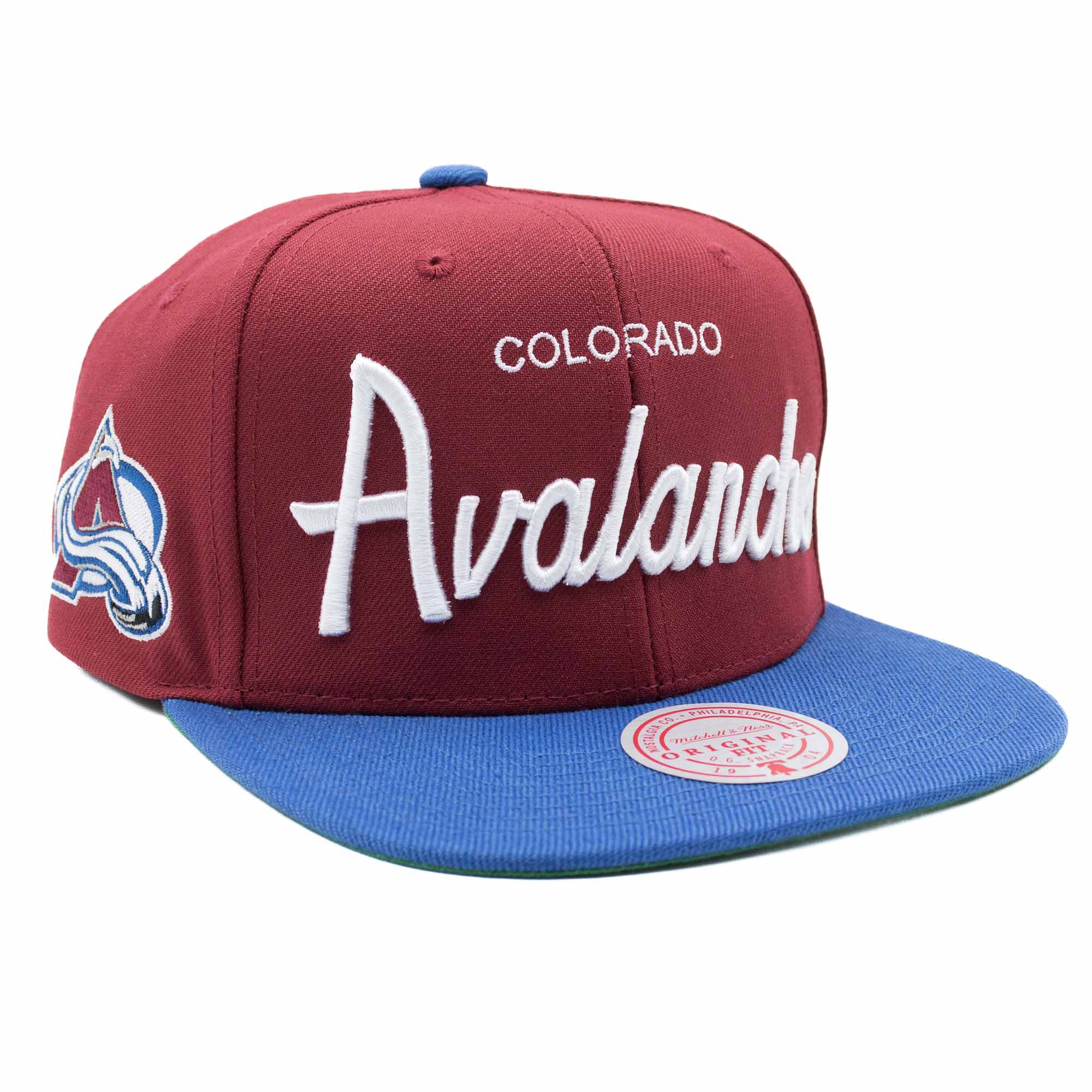 Colorado Avalanche Vintage Script Mitchell & Ness Snapback NHL Cap