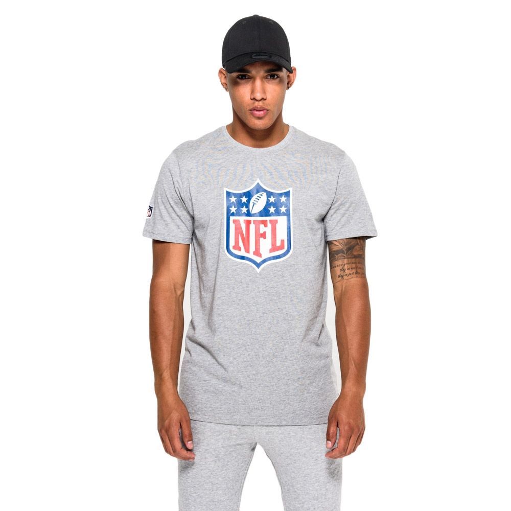 NFL Shield Team Logo New Era NFL T-Shirt Grau