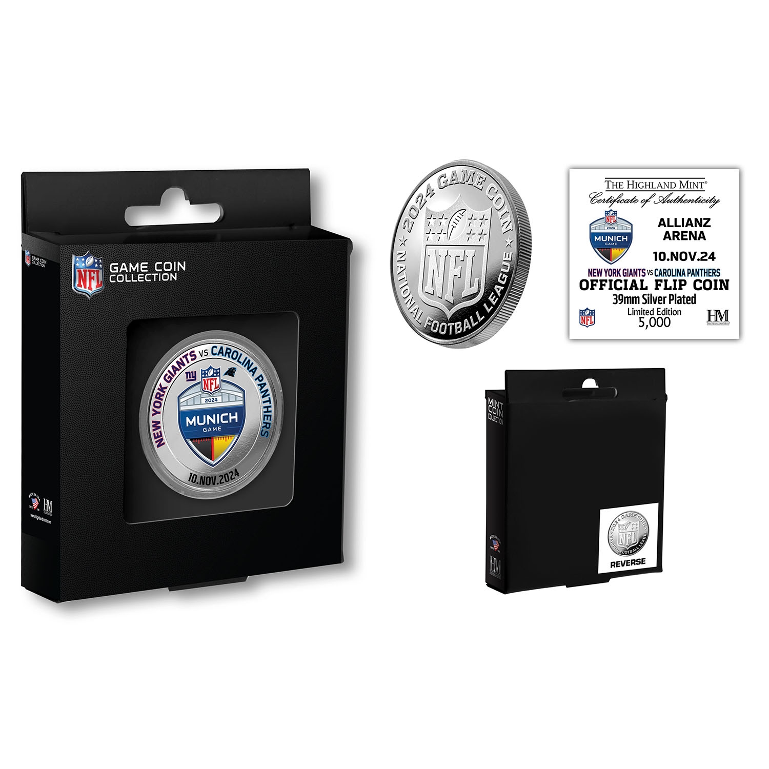 2024 NFL Munich Game Giants vs. Panthers Replica Game Coin Box