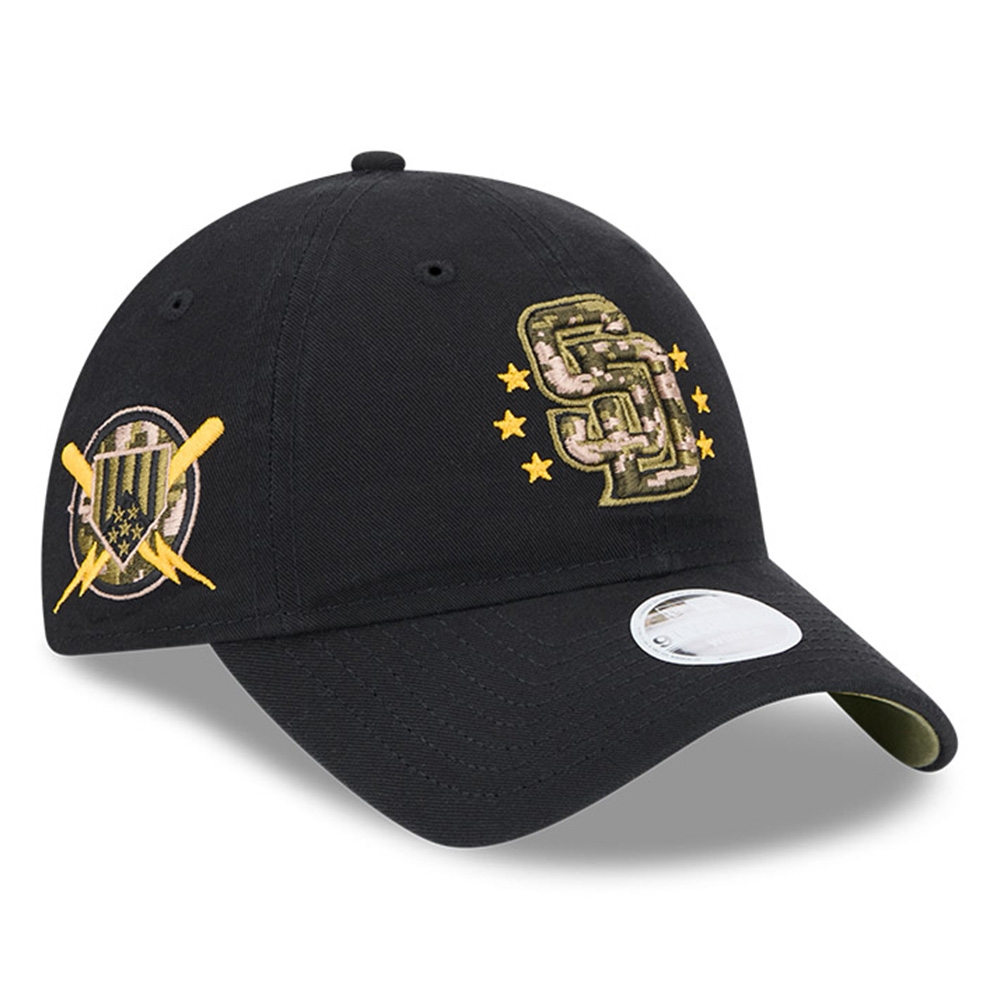 San Diego Padres 2024 MLB Armed Forces New Era Women's 9TWENTY Cap Black