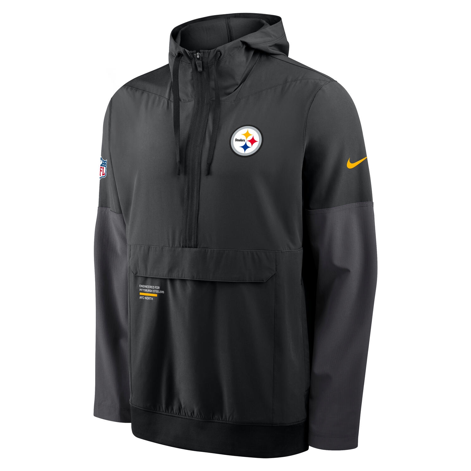 Pittsburgh Steelers Nike Sideline Half-Zip Anorak NFL Jacke Schwarz