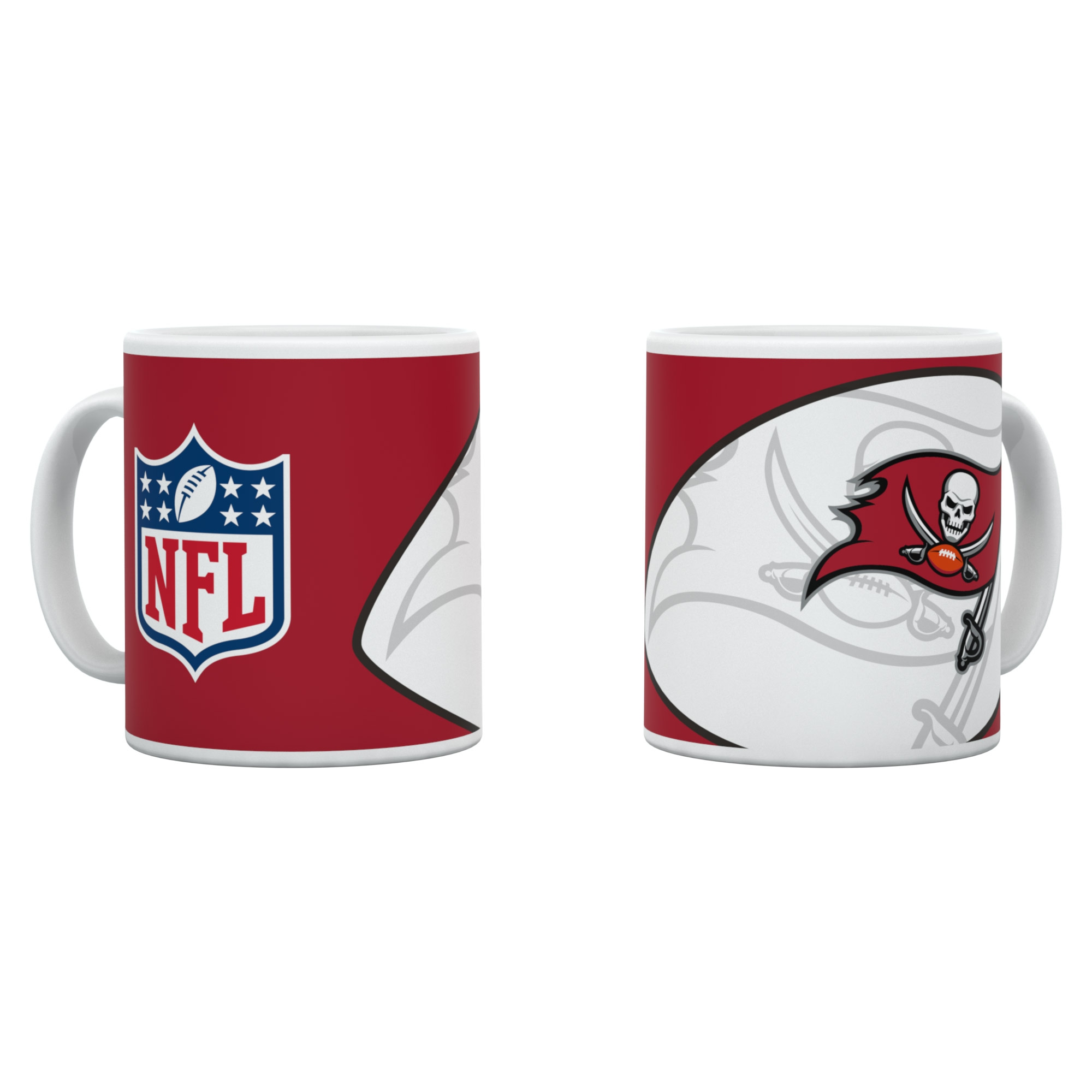Tampa Bay Buccaneers Shadow Logo & Shield NFL Mug (330 ml)