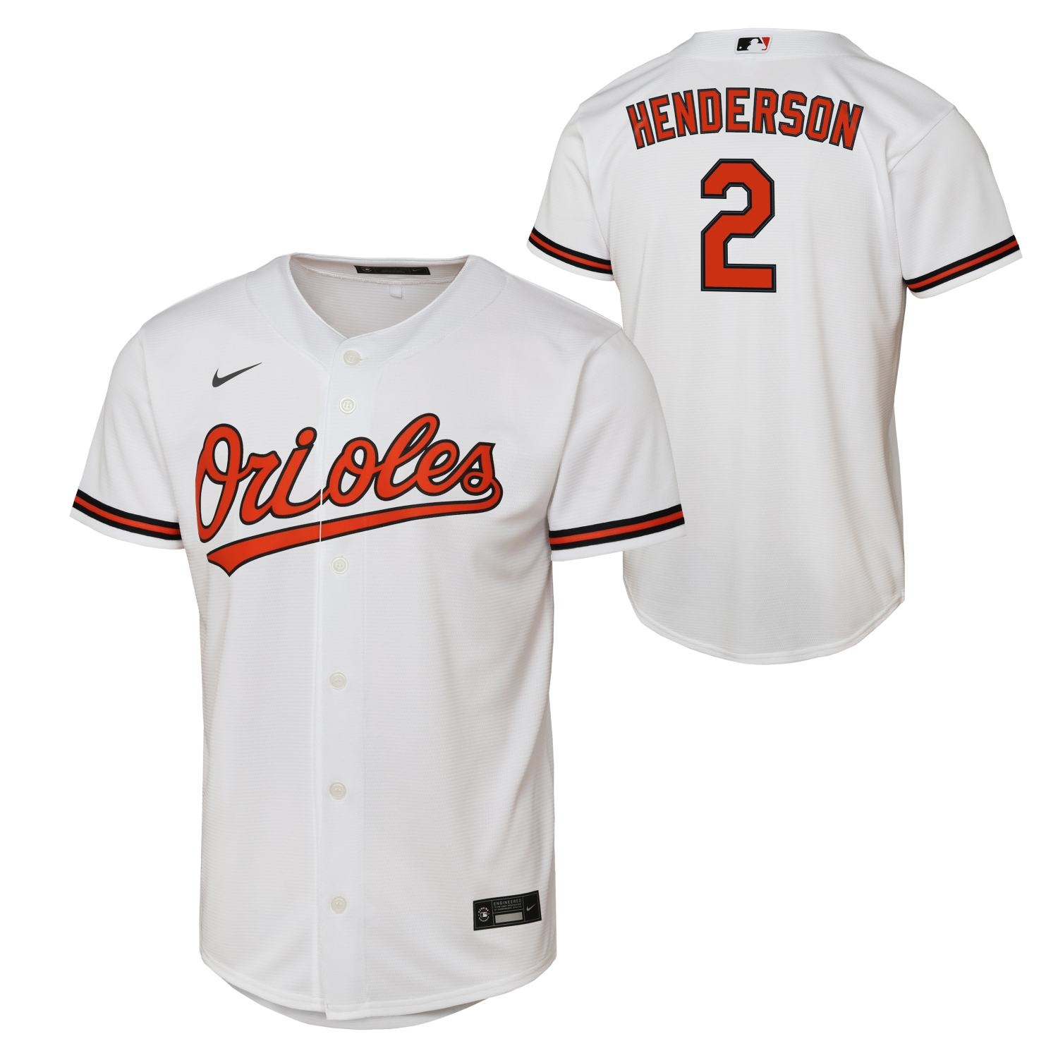 Gunnar Henderson #2 Baltimore Orioles Nike Replica MLB Trikot Weiß (YOUTH)