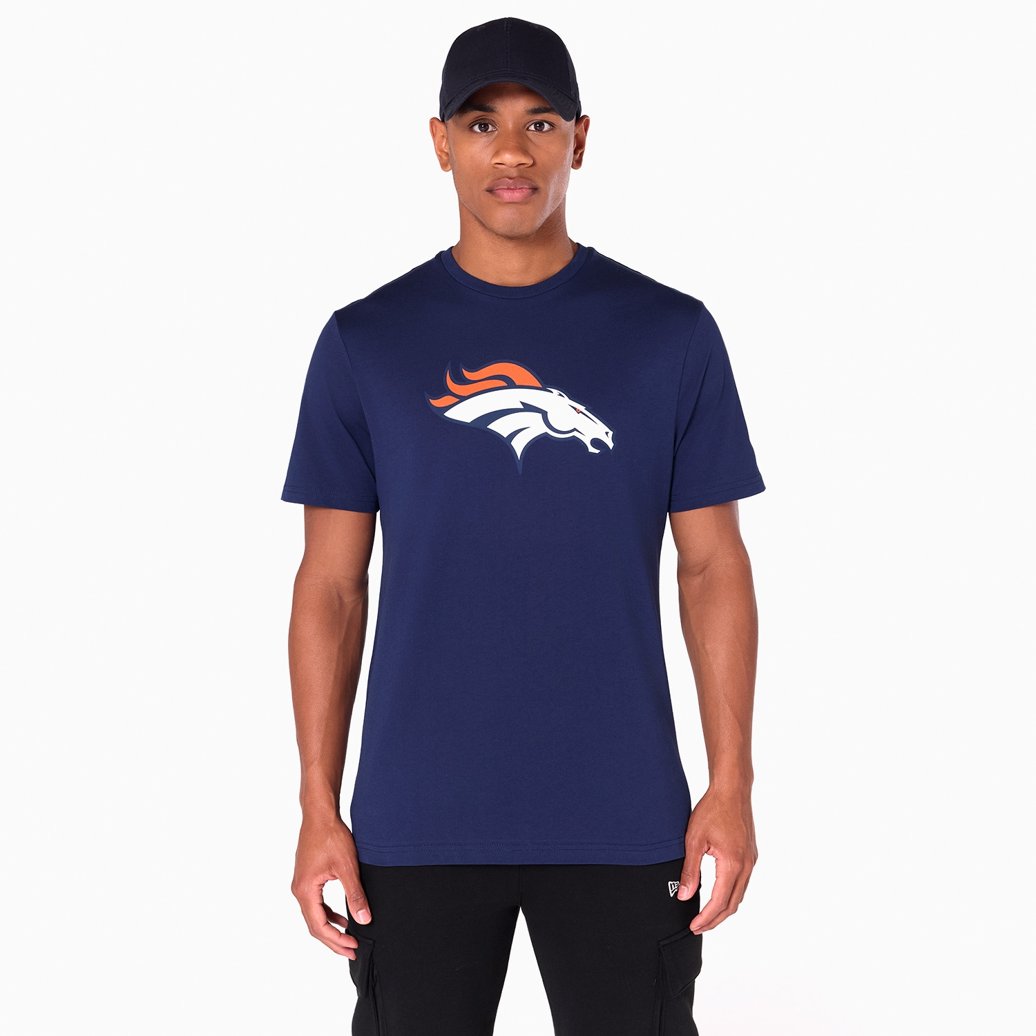 Denver Broncos Team Logo New Era NFL T-Shirt Navy